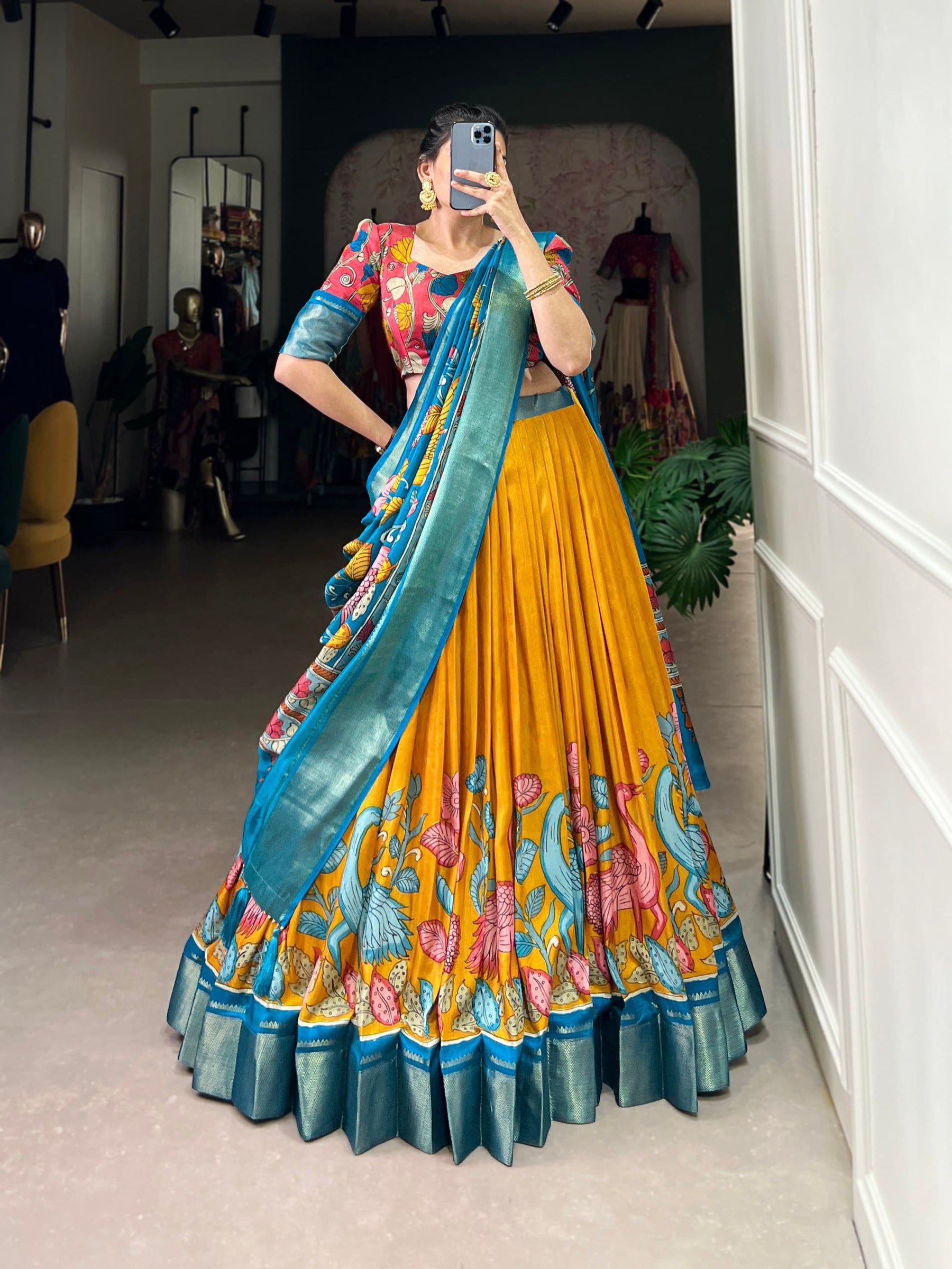 Kalamkari Print Lehenga
