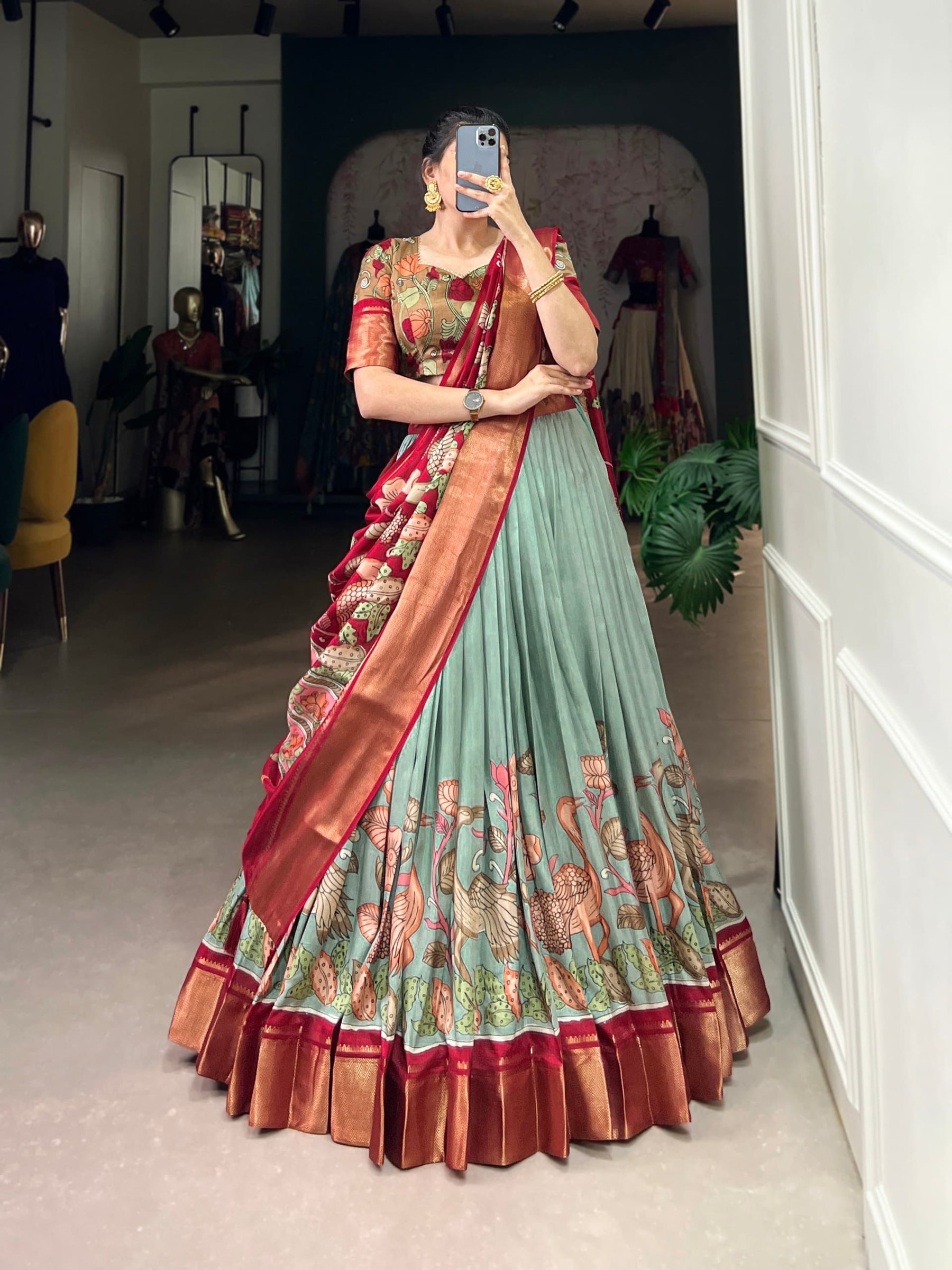 Kalamkari Print Lehenga