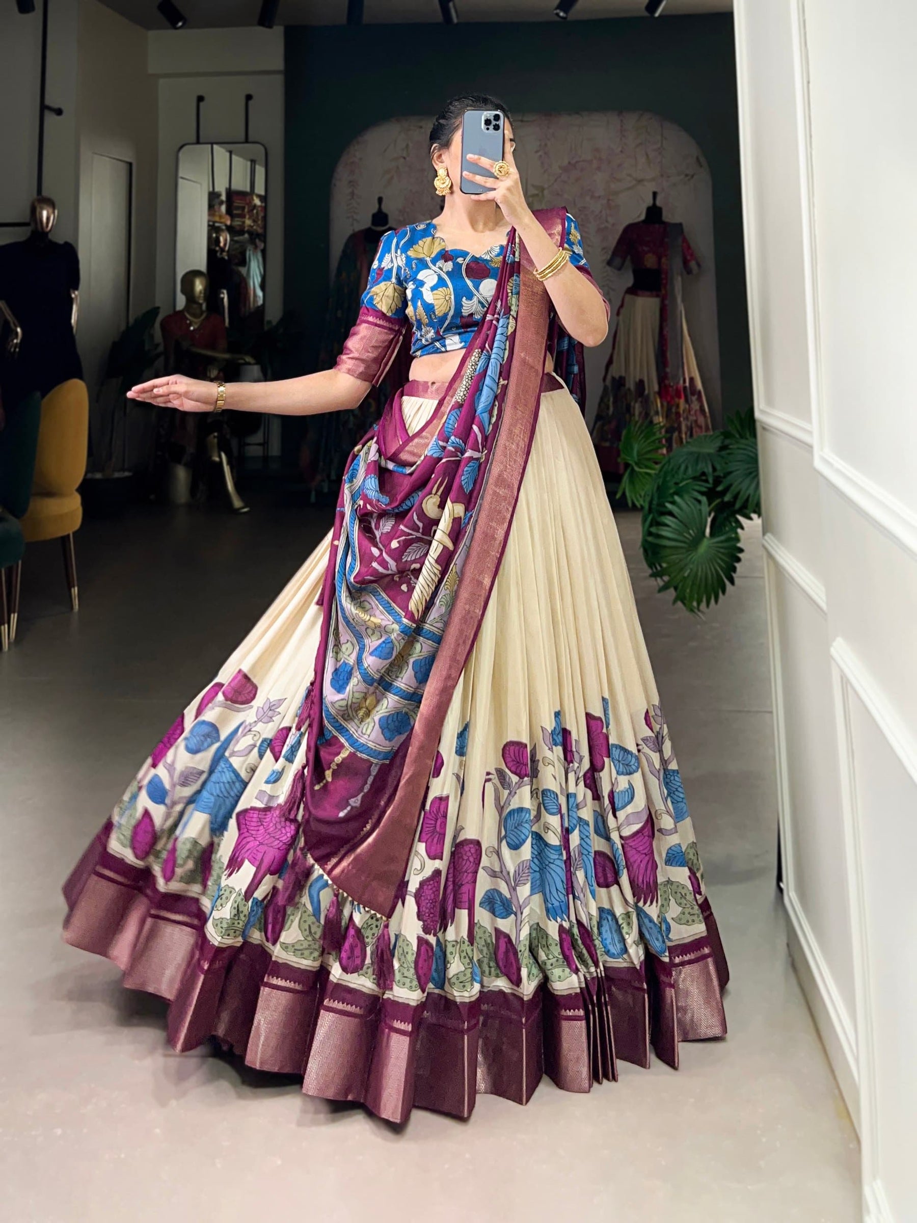 Kalamkari Print Lehenga