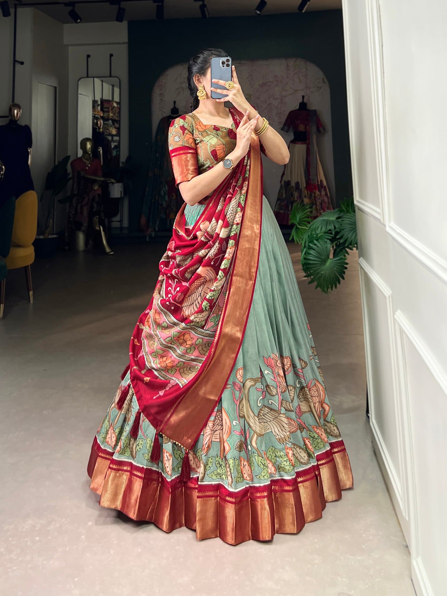 Kalamkari Print Lehenga