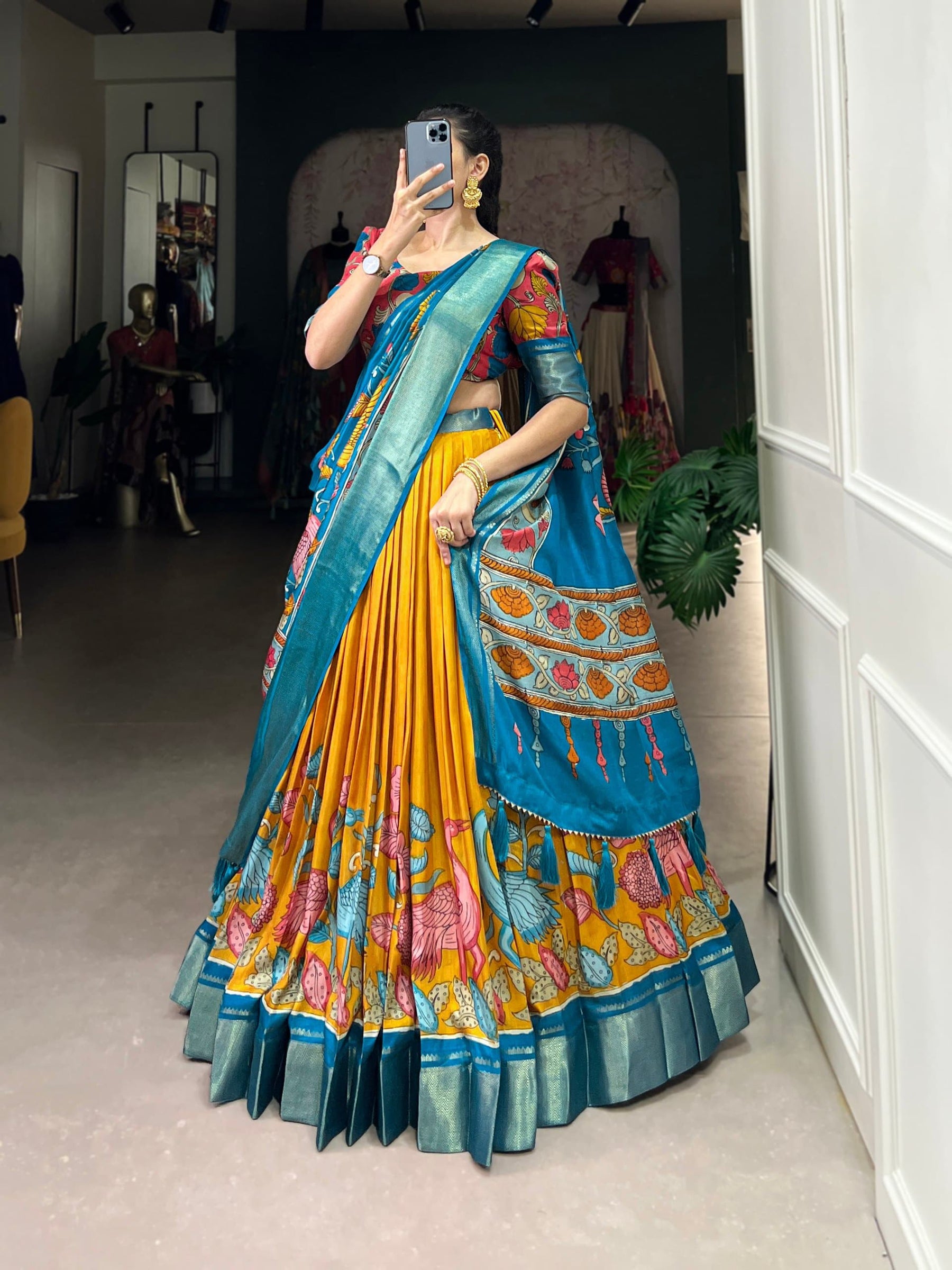 Kalamkari Print Lehenga