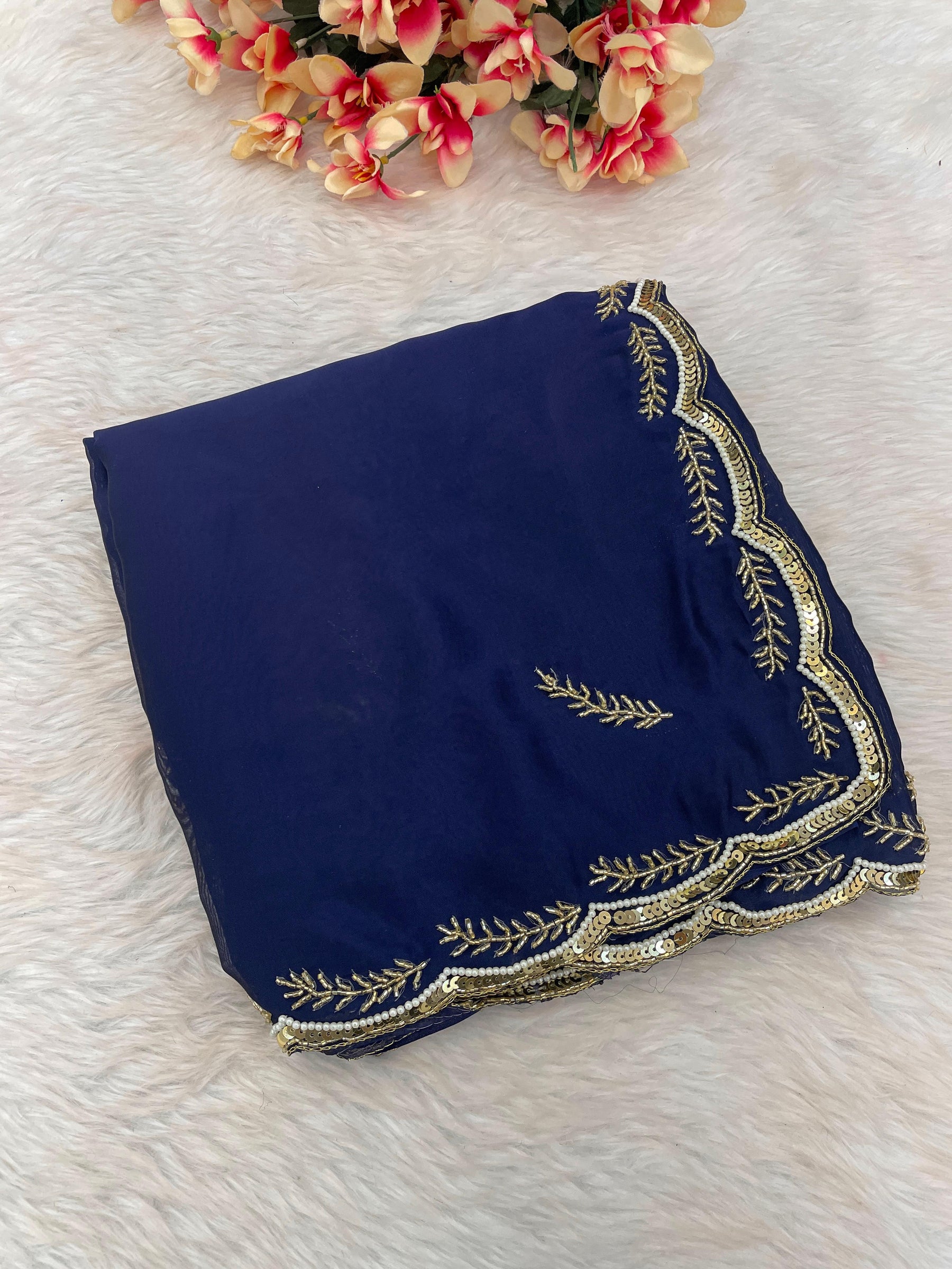 Rangoli Silk Handwork Saree