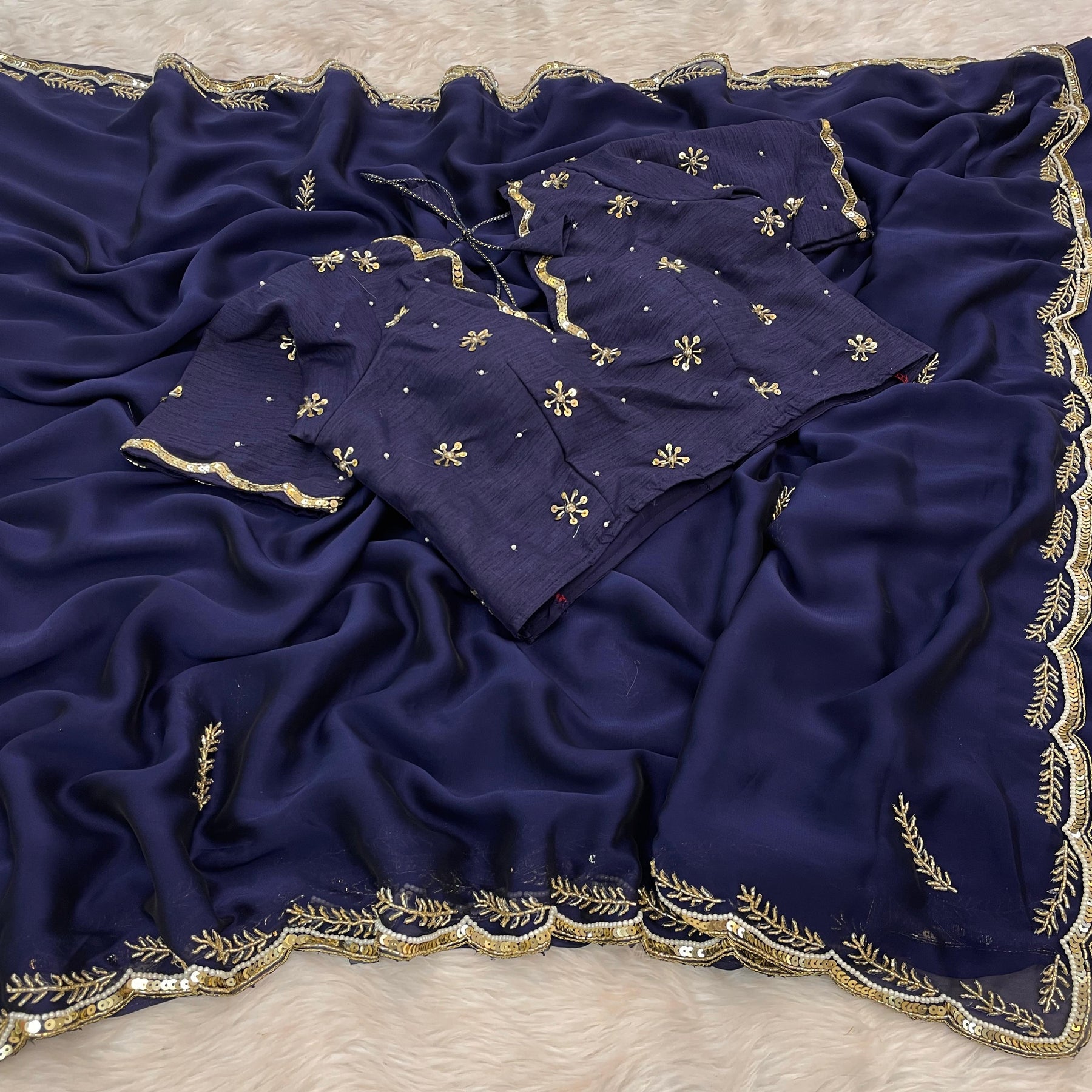 Rangoli Silk Handwork Saree
