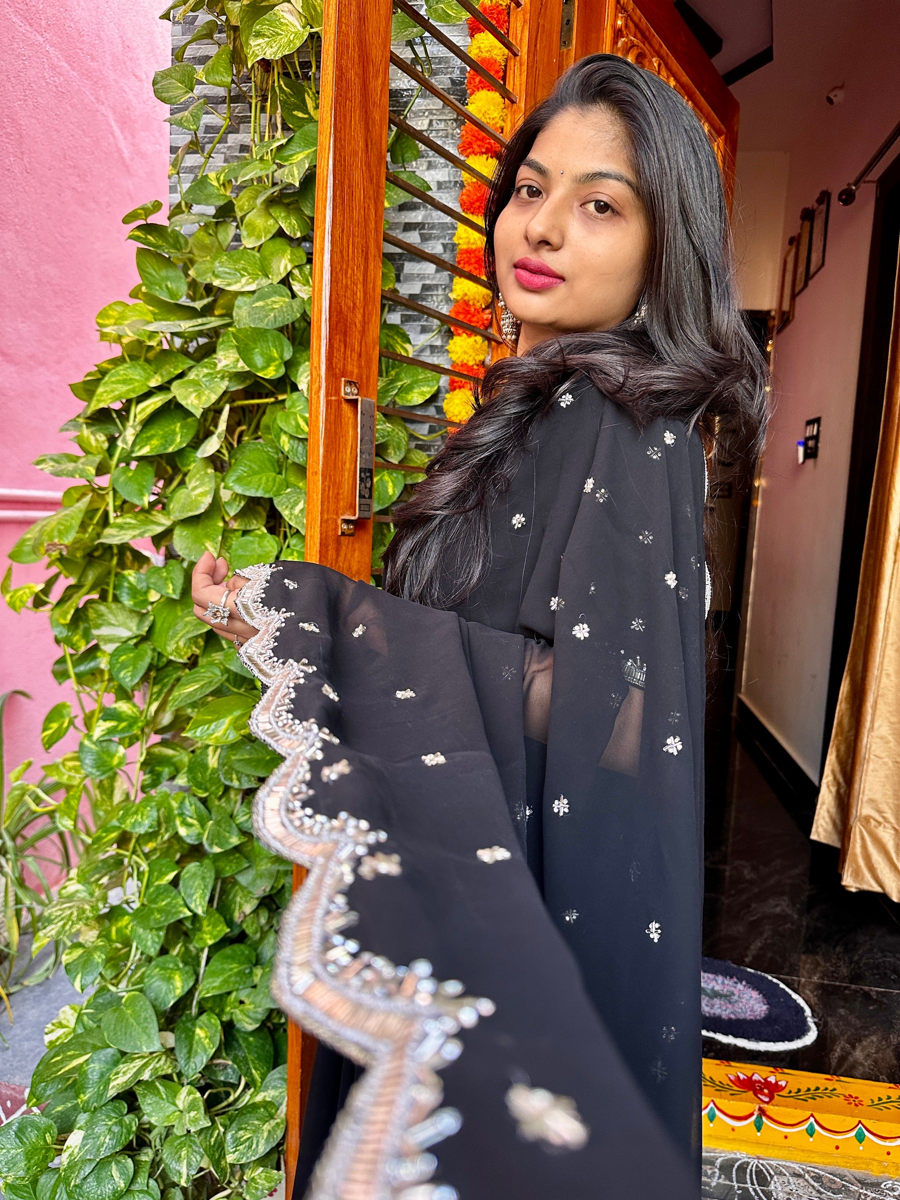 Kathya - Exclusive Georgette Handwork Saree ✨