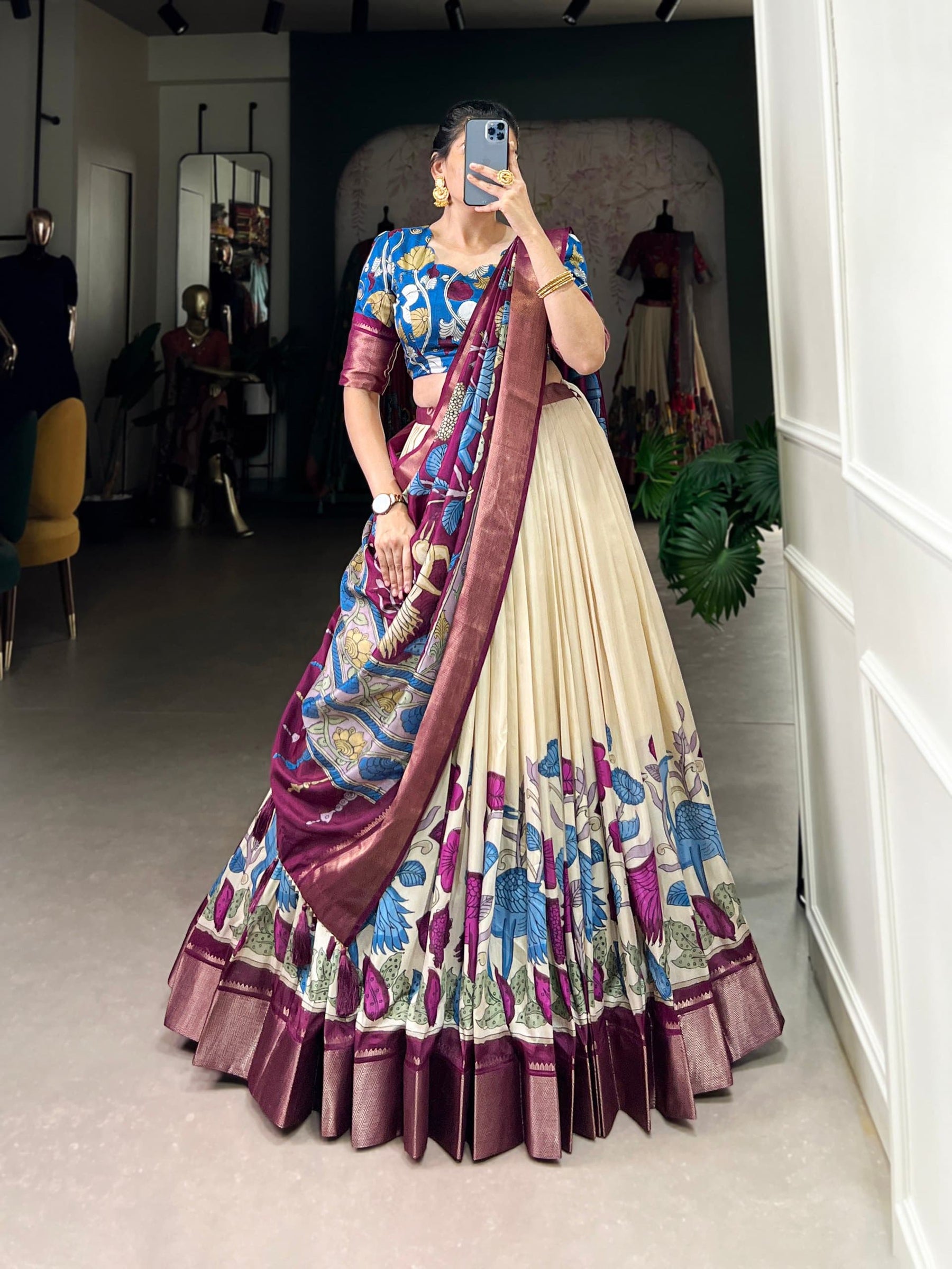 Kalamkari Print Lehenga