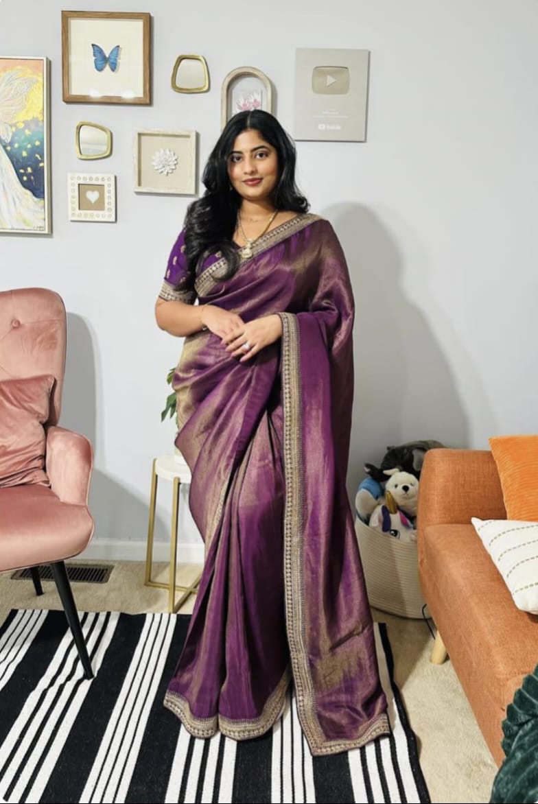 Pure Soft Tissue Zari Saree