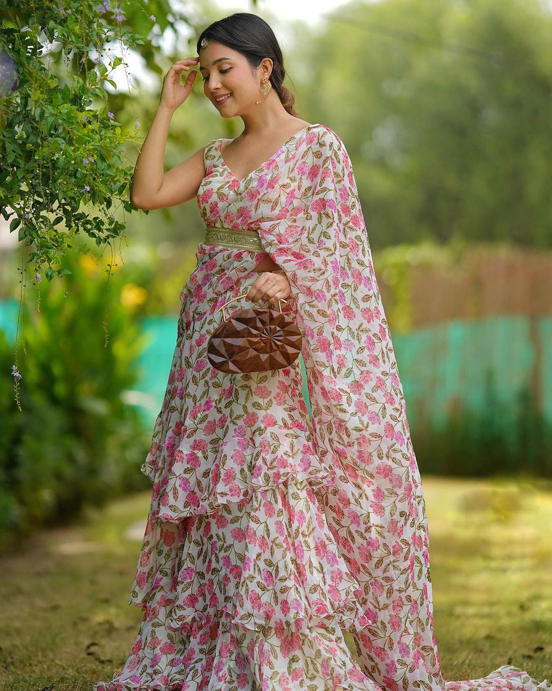 Soft Georgette Print Ready to Wear Saree