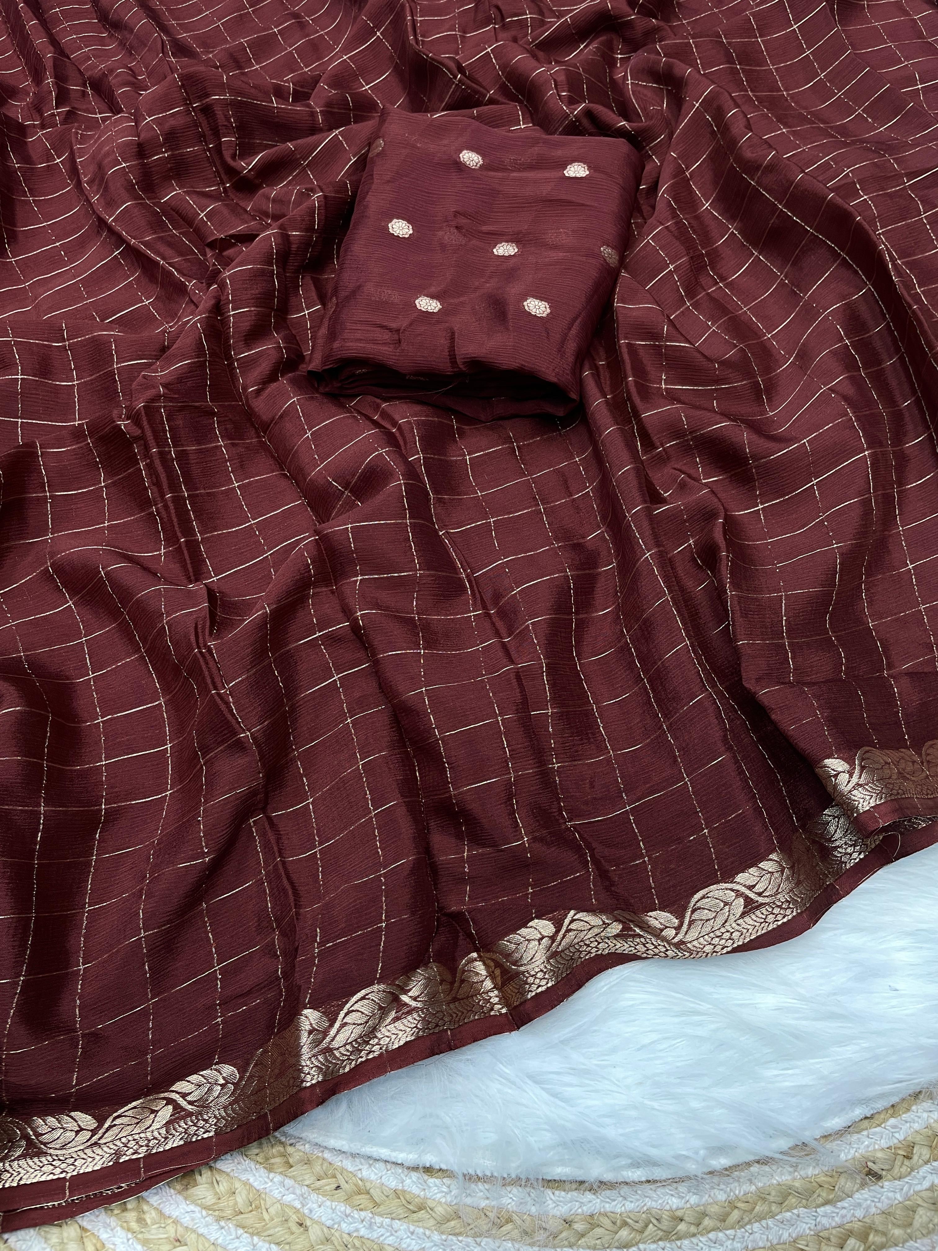 Hand Dyeing Handloom Saree 🤎💜