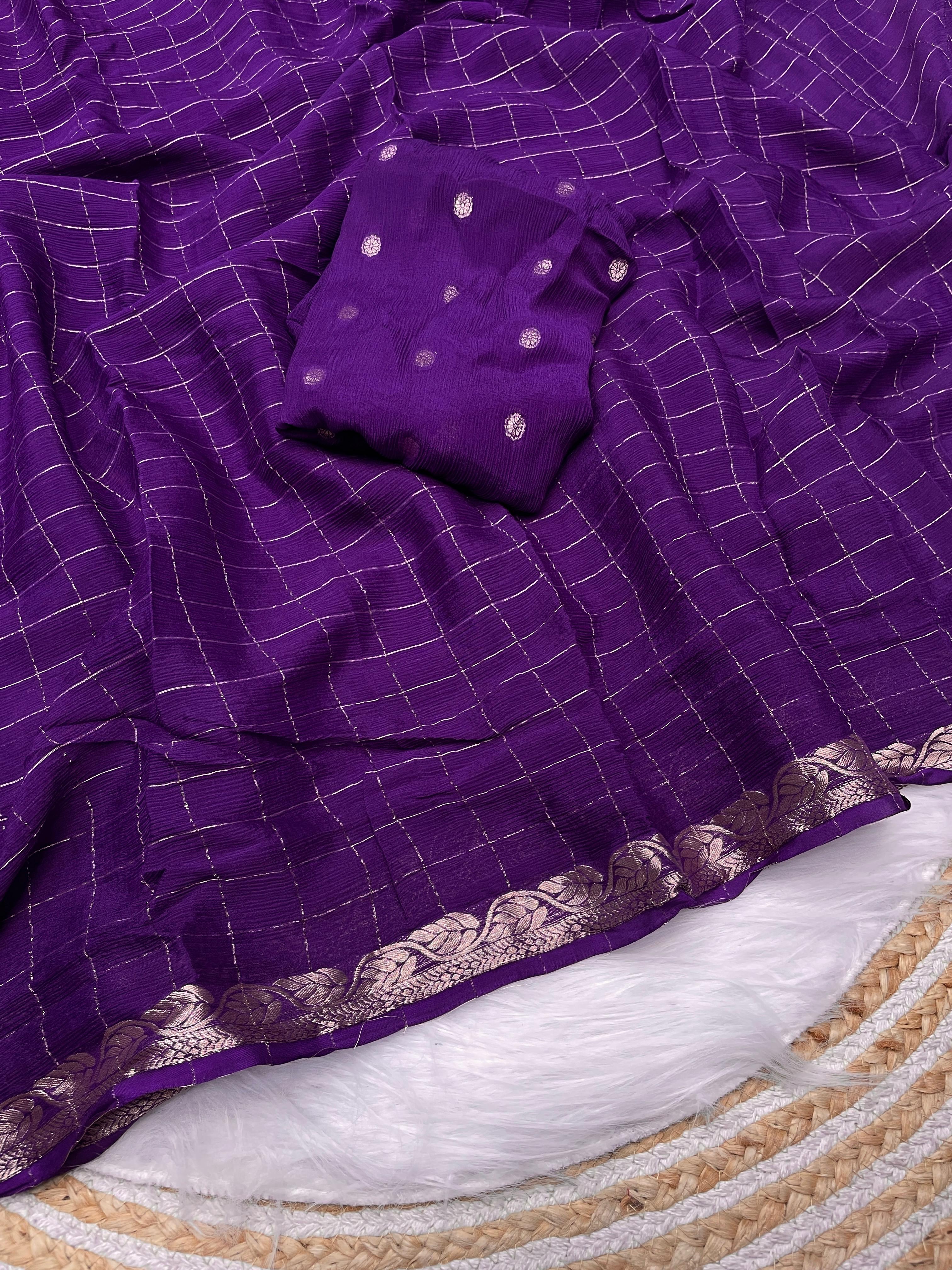Hand Dyeing Handloom Saree 🤎💜