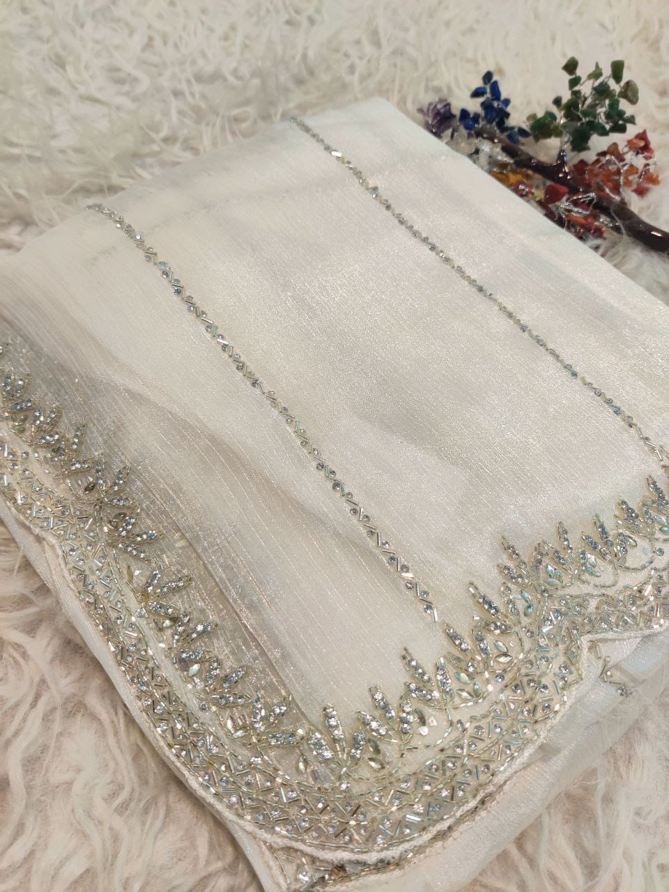 Soft Organza Handwork Saree