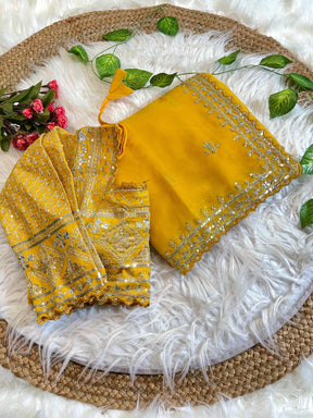 Georgette Embroidery work saree