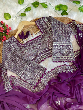 Georgette Embroidery work saree
