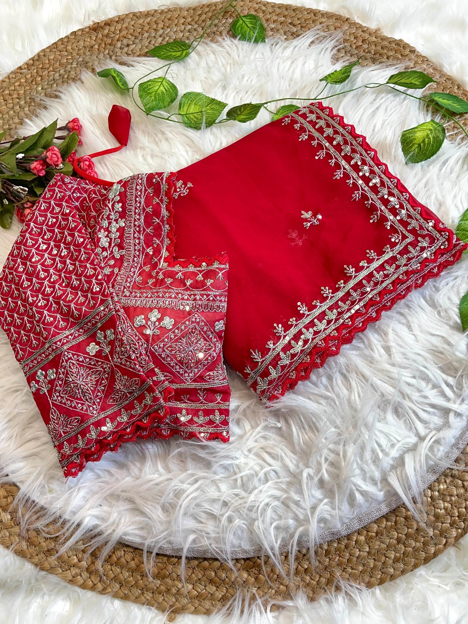 Georgette Embroidery work saree