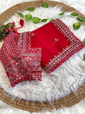 Georgette Embroidery work saree