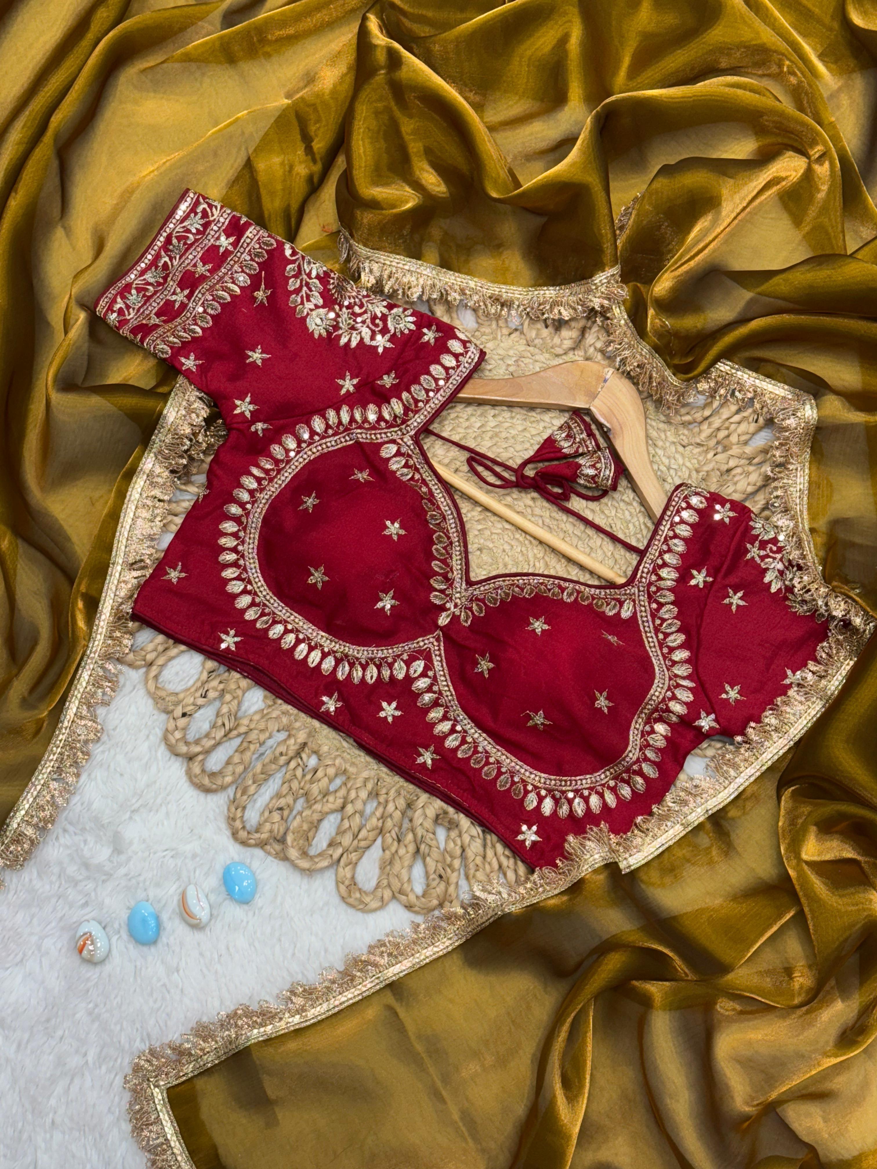 Soft Tissue Saree with readymade blouse