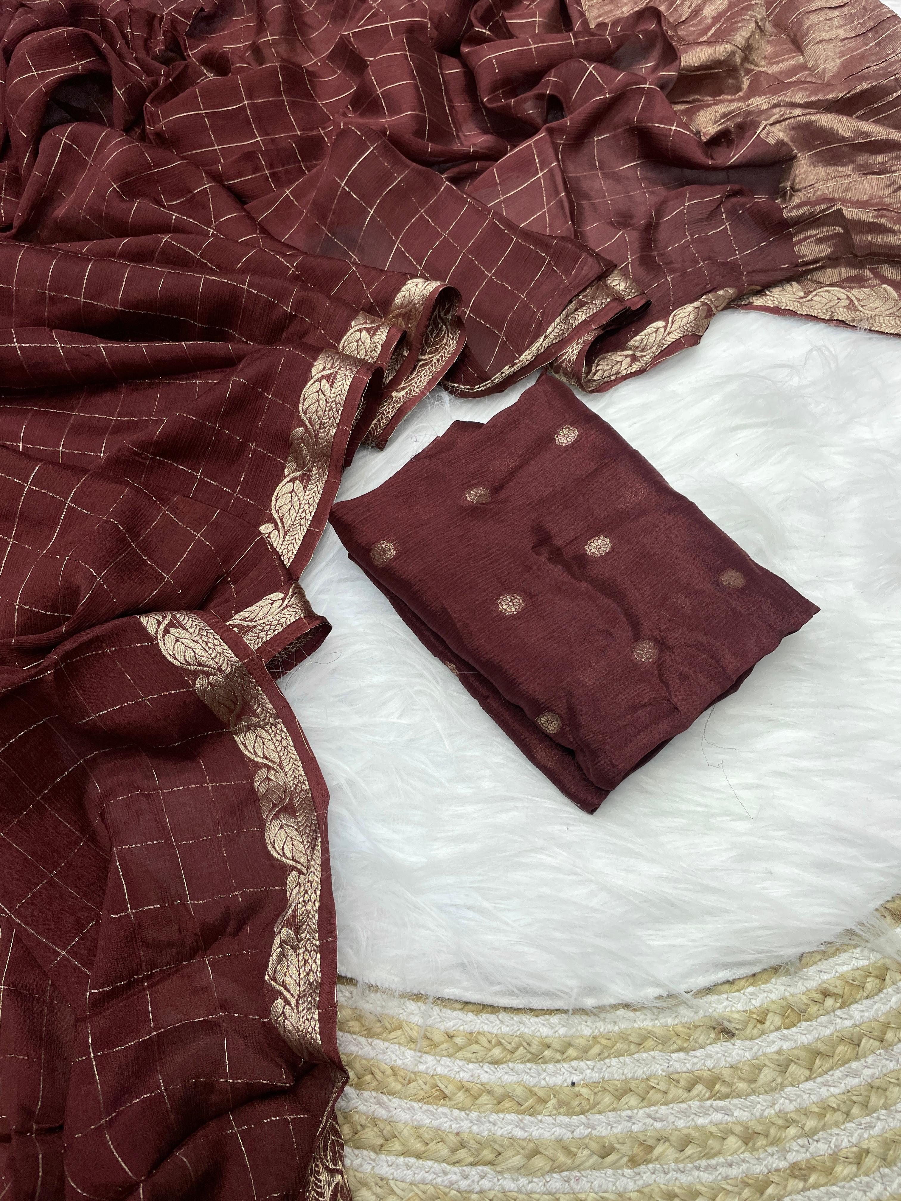 Hand Dyeing Handloom Saree 🤎💜