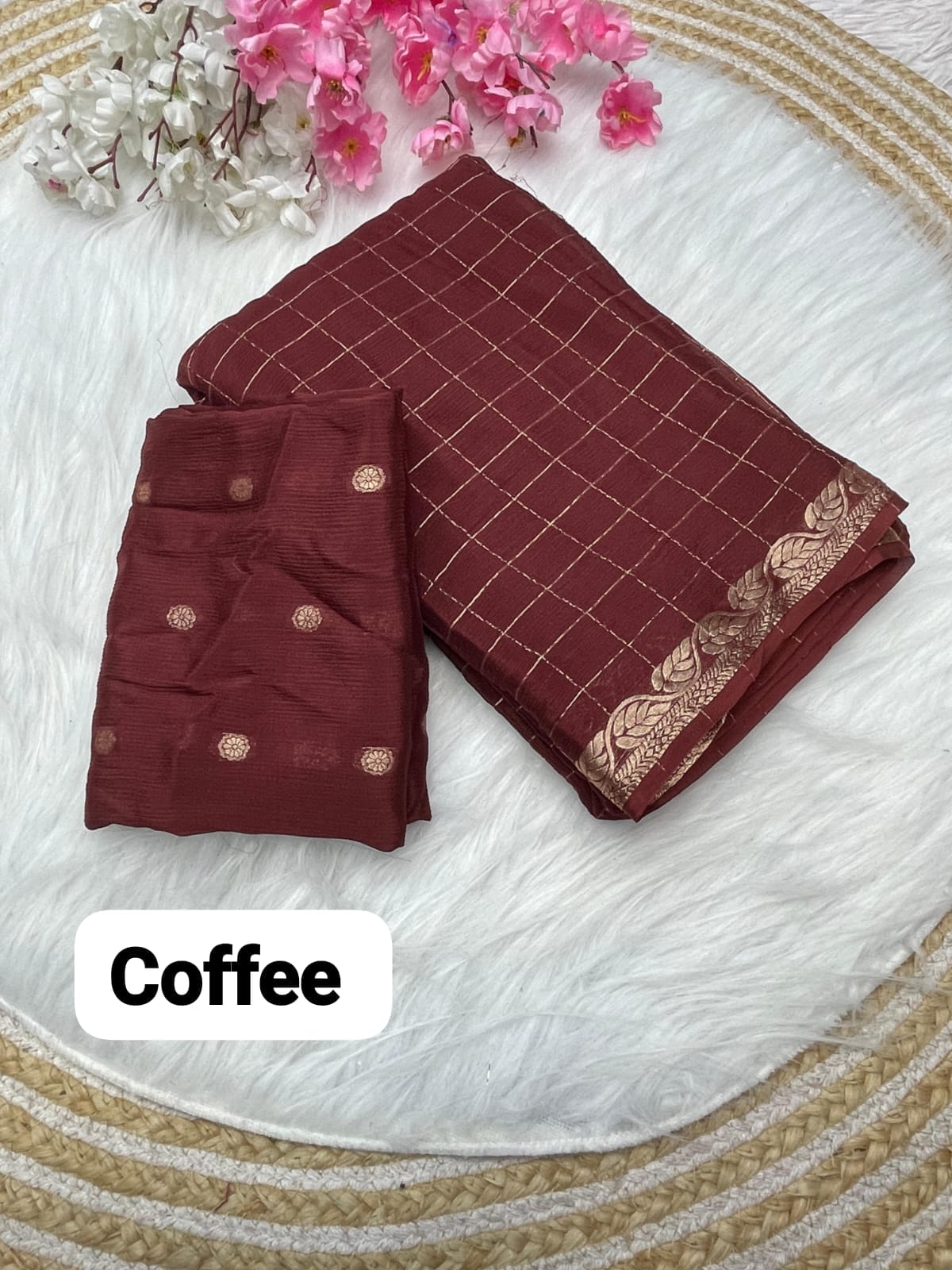Hand Dyeing Handloom Saree 🤎💜