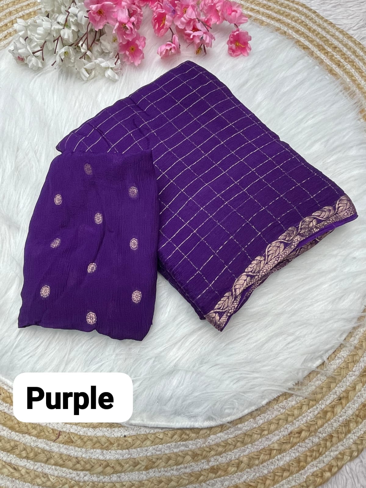 Hand Dyeing Handloom Saree 🤎💜