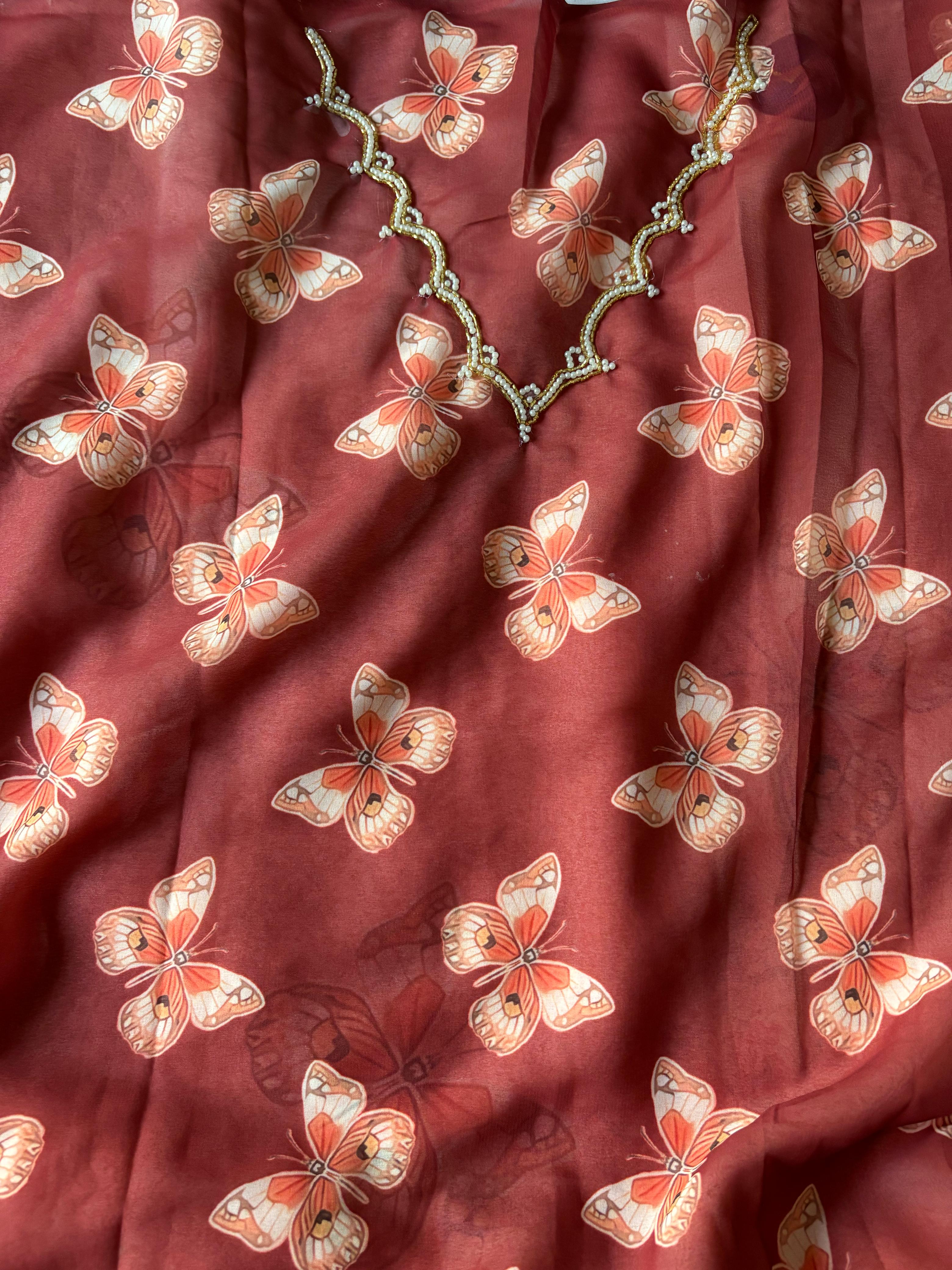 Floral print saree 🌺