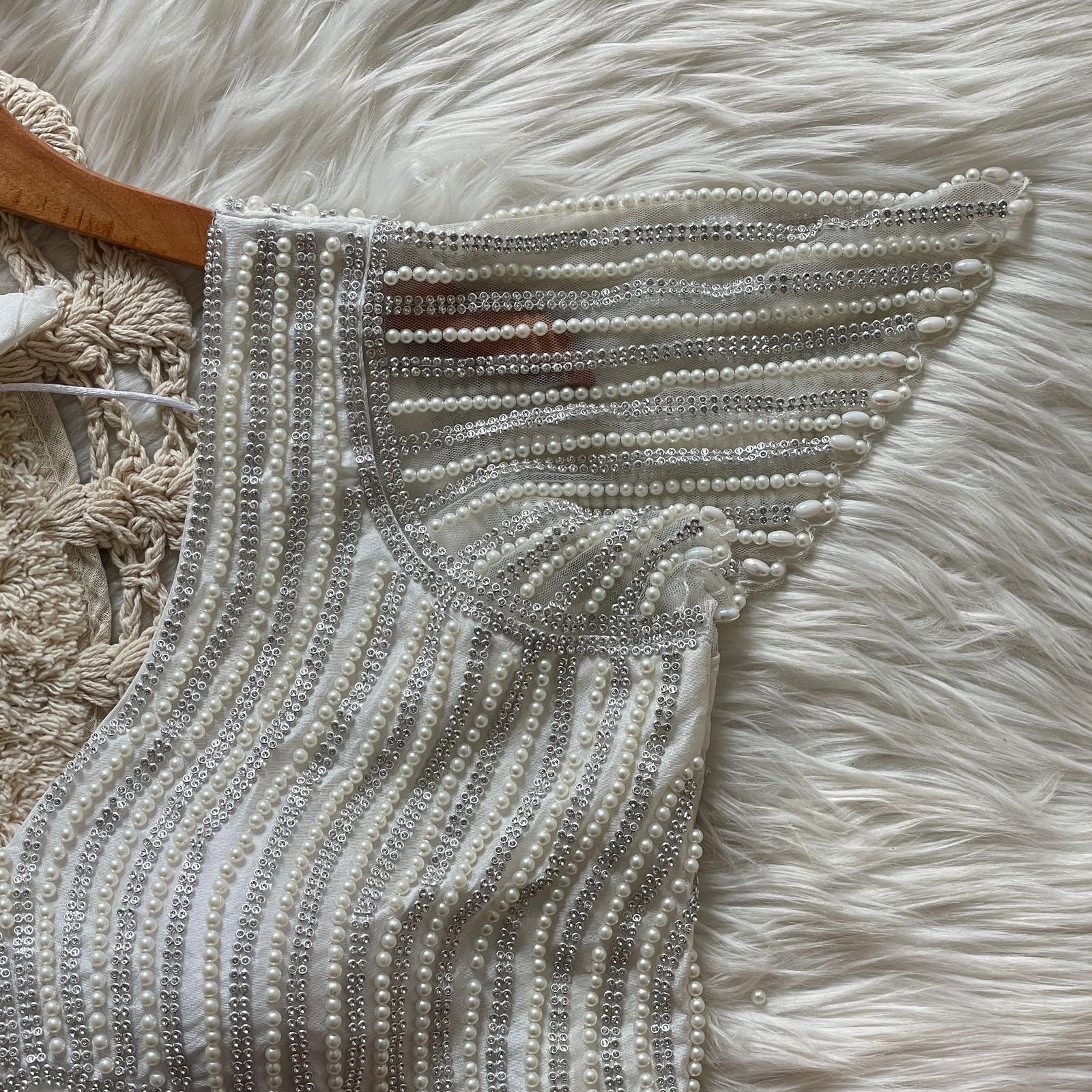Pearl Motif Readymade Blouse