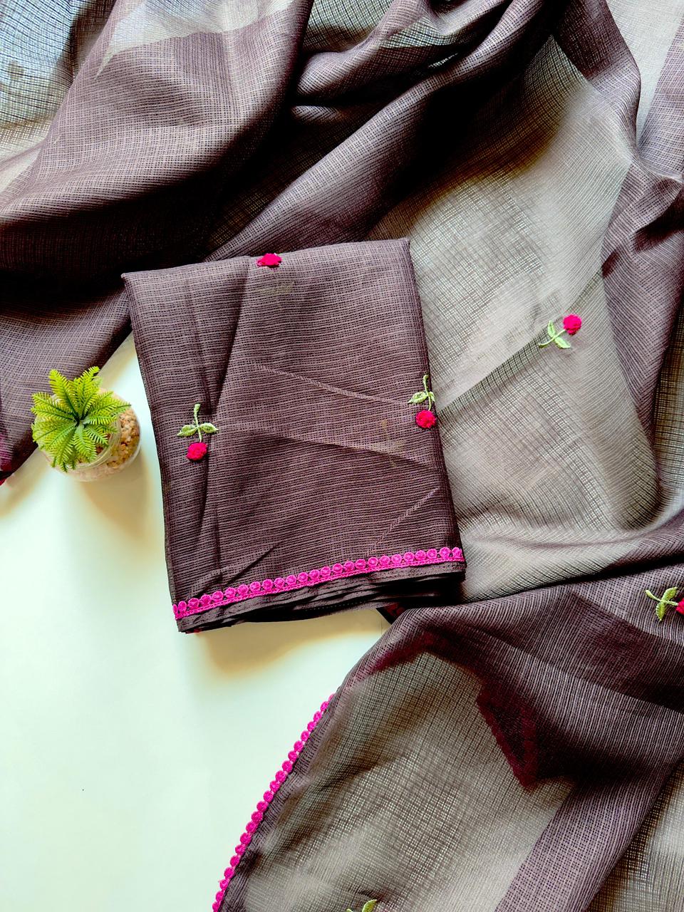 Kota Doriya Knot work Saree