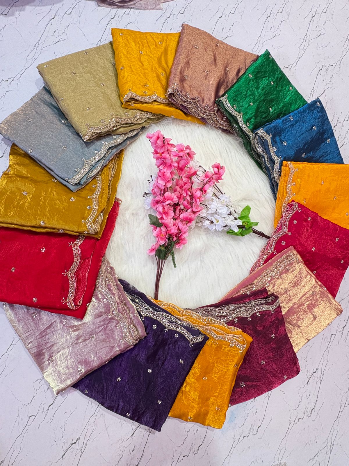 Fendy Silk Designer Handwork Saree