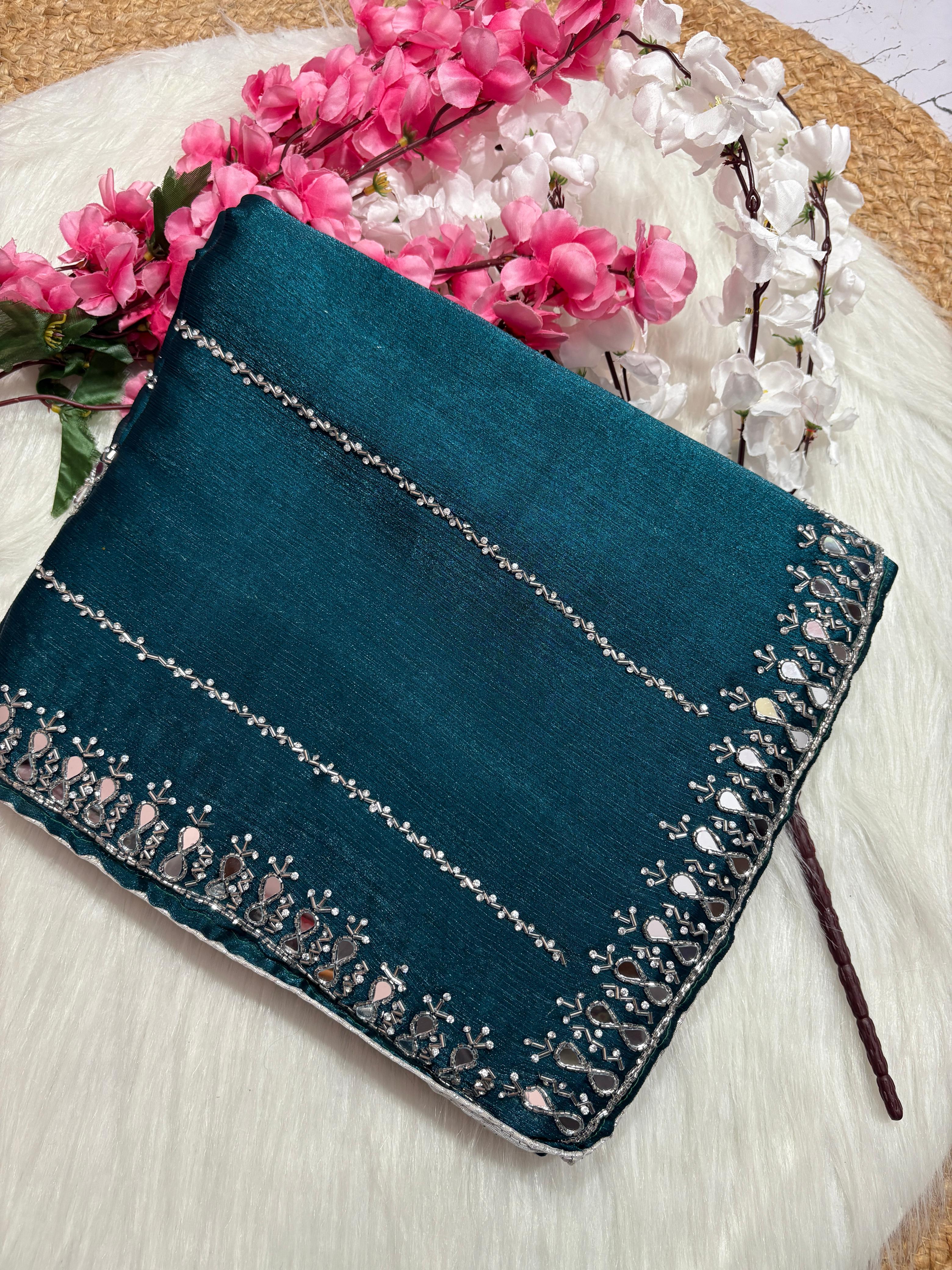 Soft Organza Designer Handwork Saree