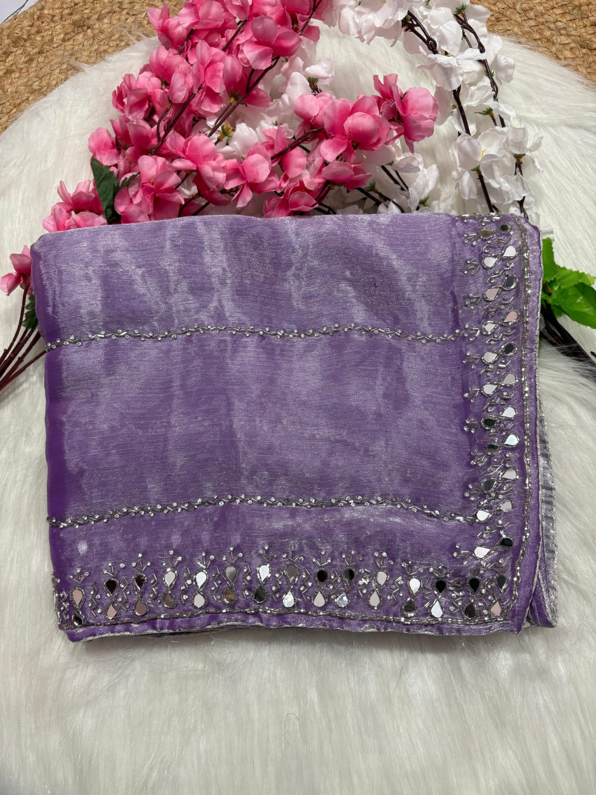 Soft Organza Designer Handwork Saree