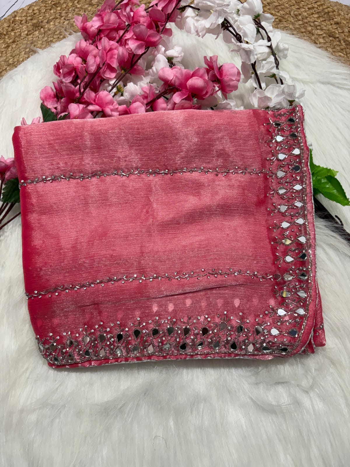 Soft Organza Designer Handwork Saree