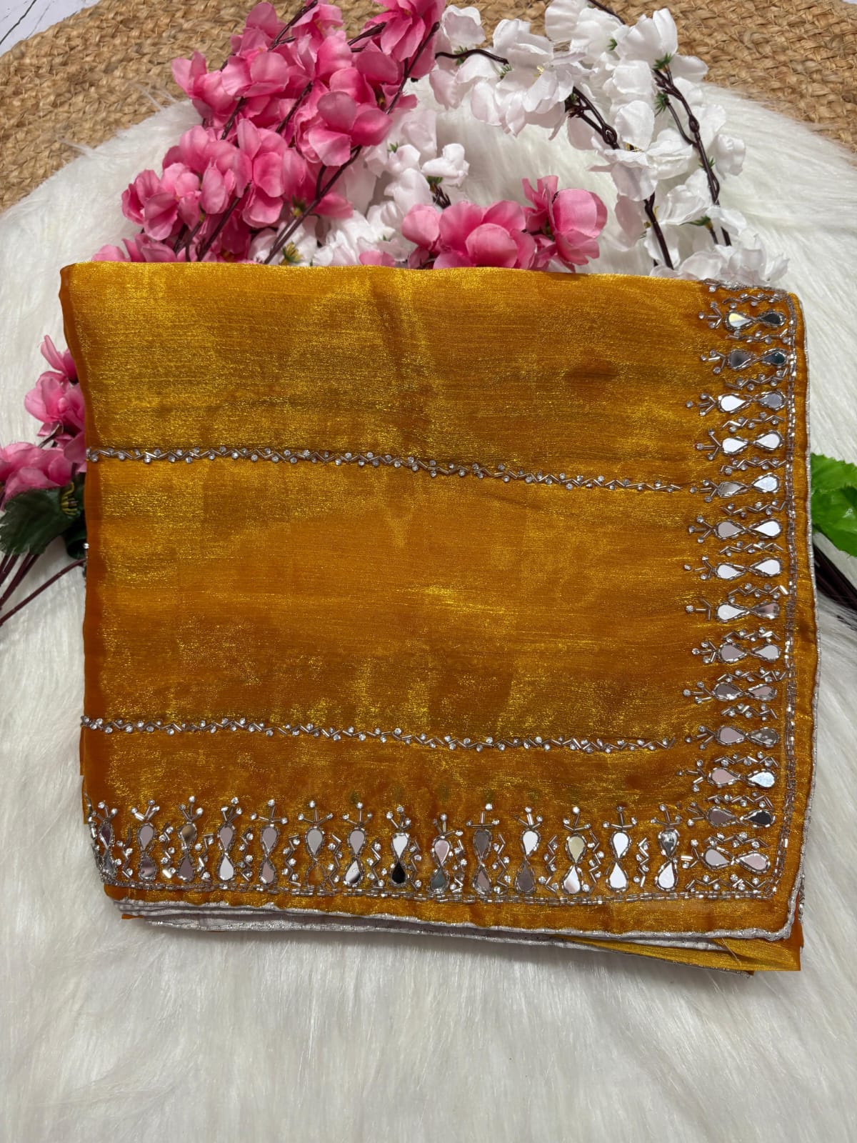 Soft Organza Designer Handwork Saree