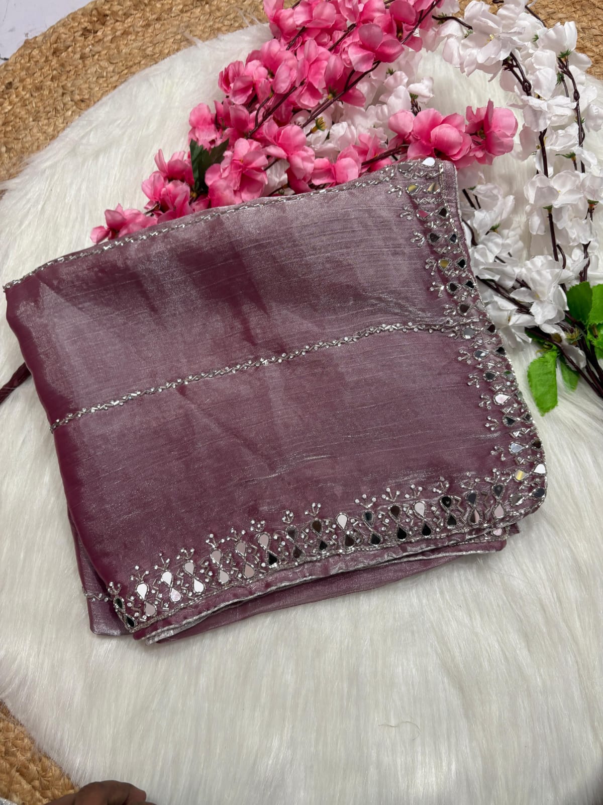 Soft Organza Designer Handwork Saree