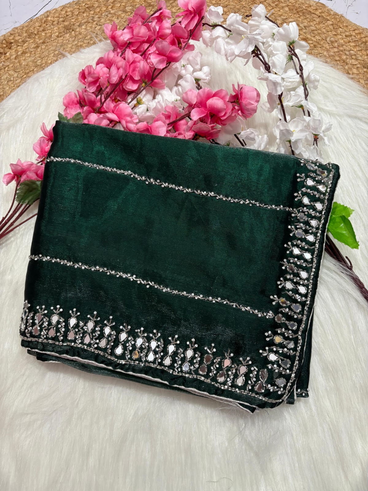 Soft Organza Designer Handwork Saree