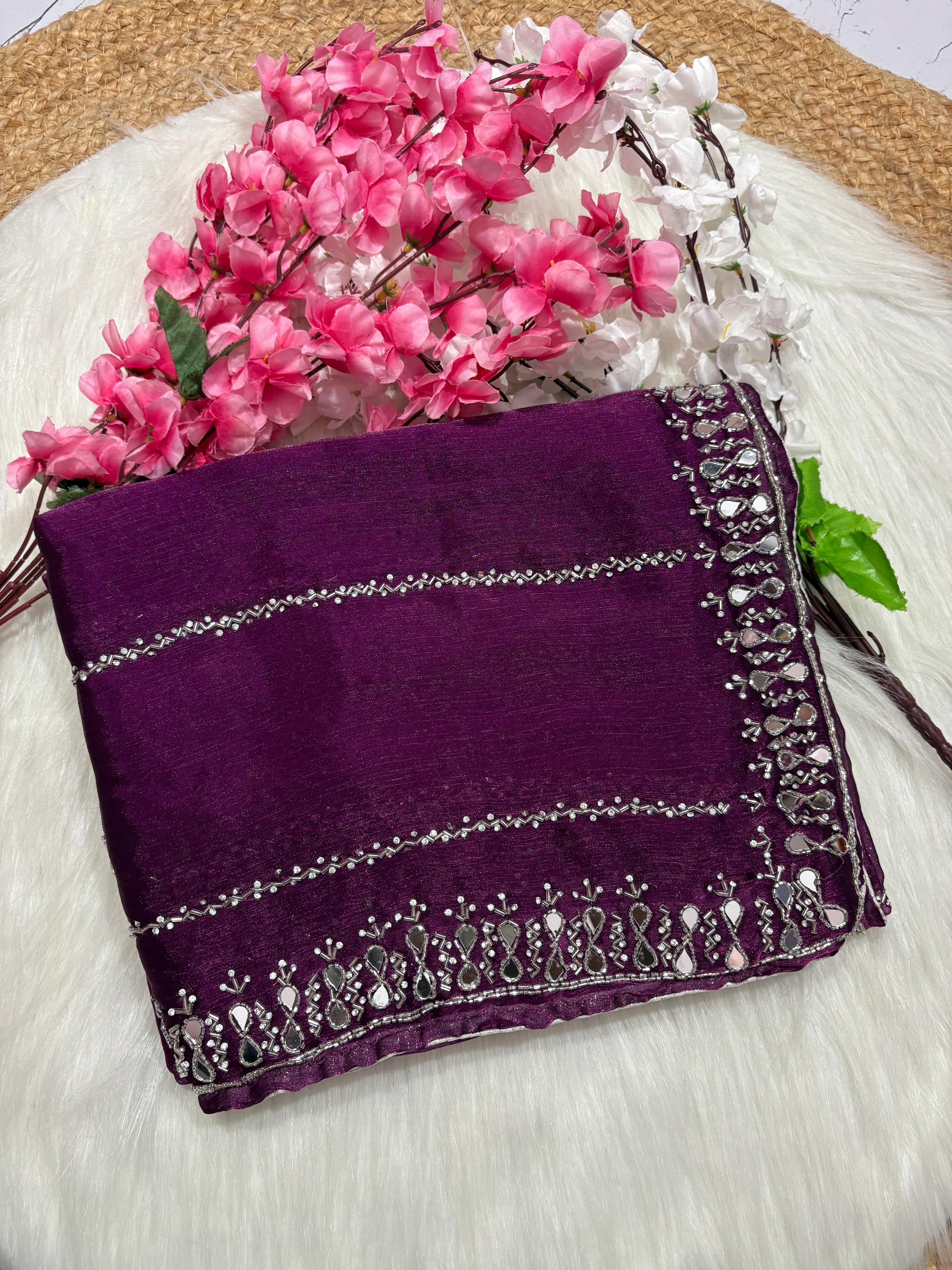 Soft Organza Designer Handwork Saree