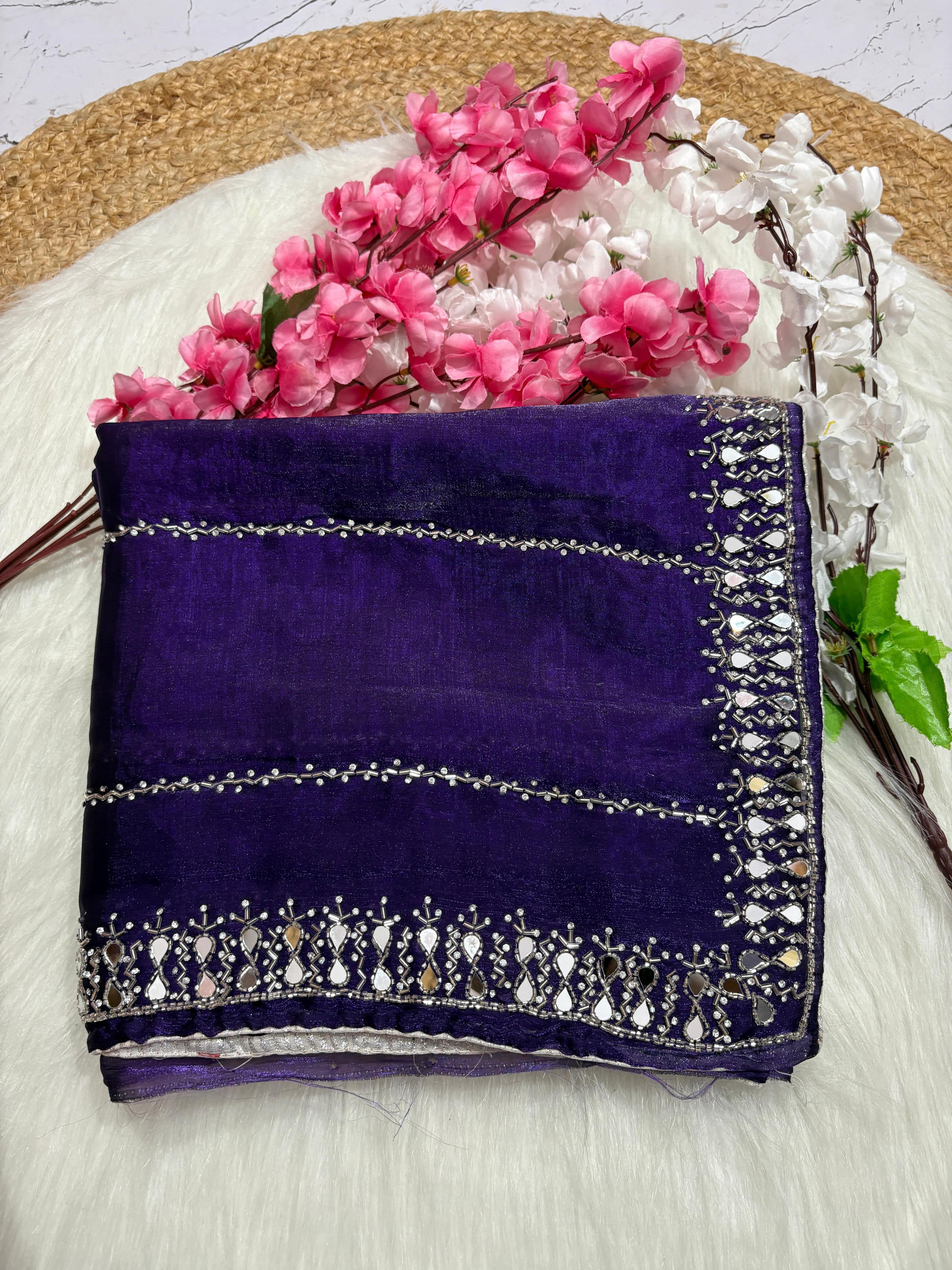 Soft Organza Designer Handwork Saree