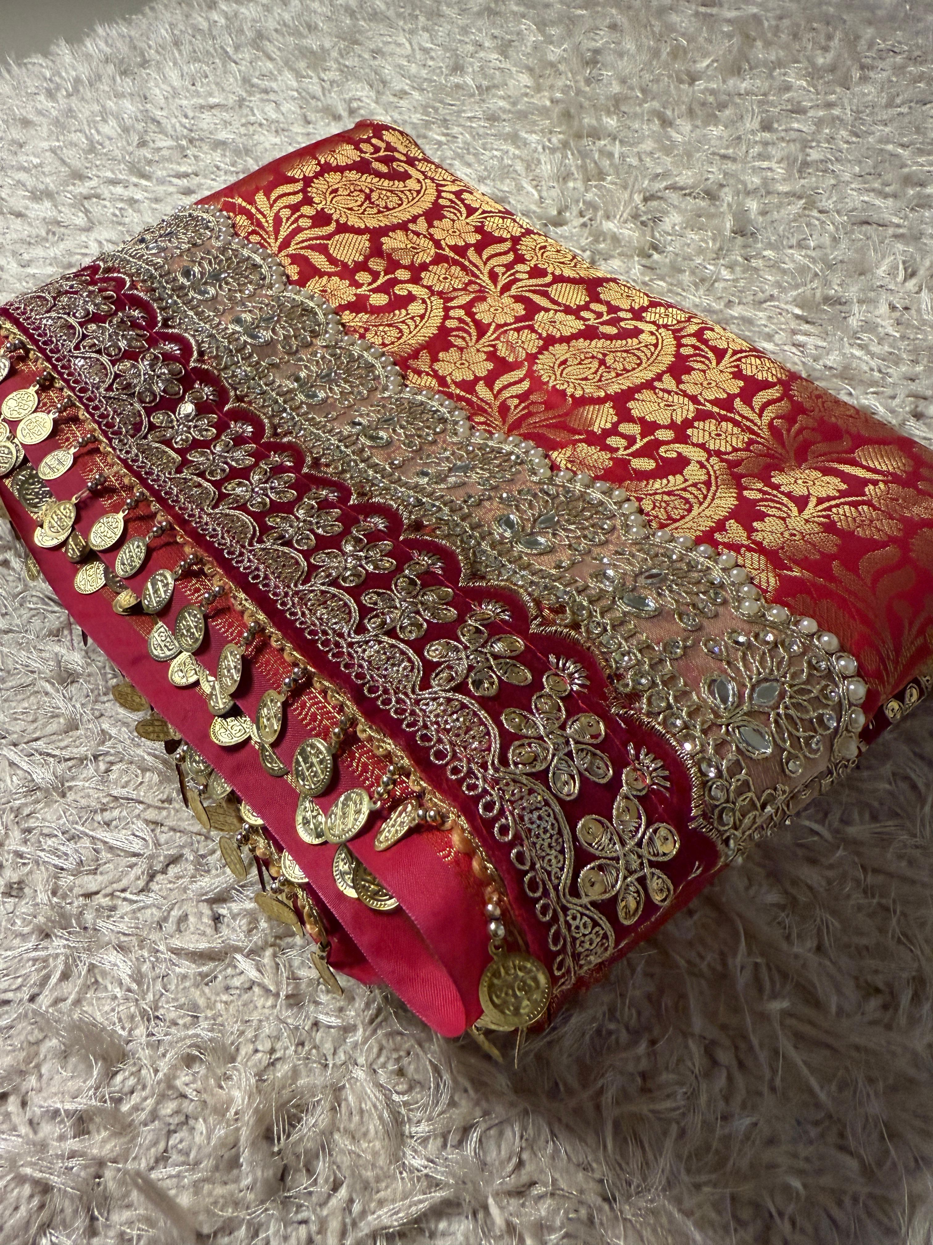 Exclusive Banarasi Bridal Kanjeevaram Brocade Katan Tanchui Saree