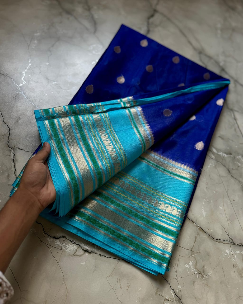 Banarasi warm silk soft saree with zari border