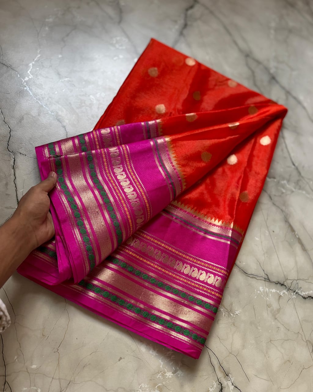 Banarasi warm silk soft saree with zari border