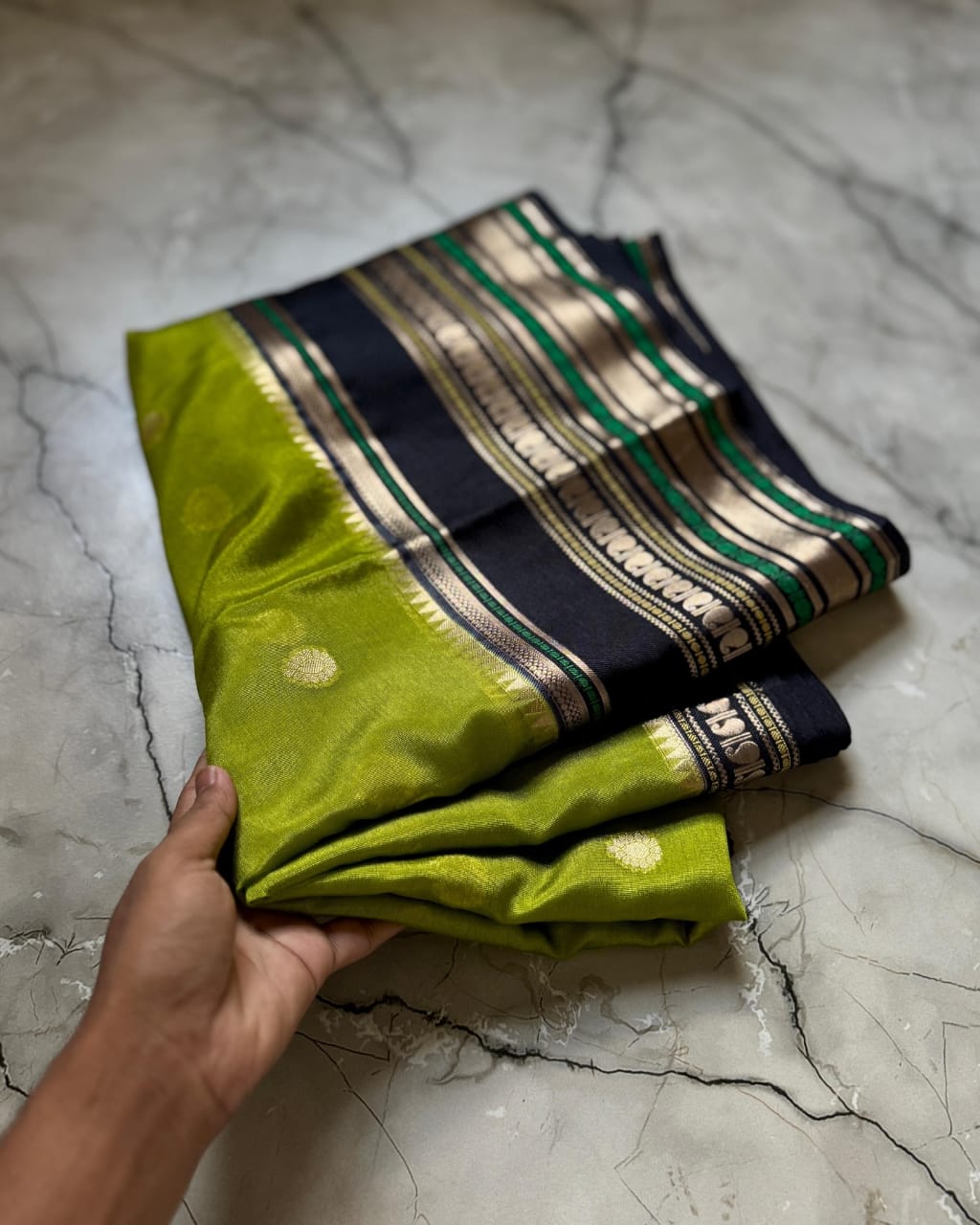 Banarasi warm silk soft saree with zari border