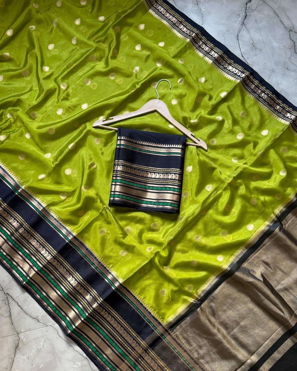 Banarasi warm silk soft saree with zari border