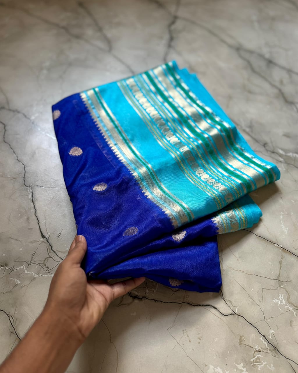 Banarasi warm silk soft saree with zari border
