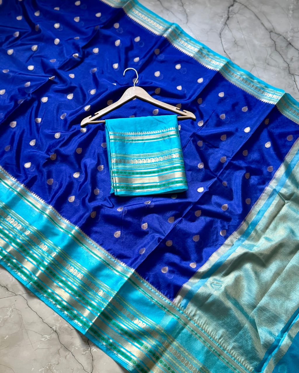 Banarasi warm silk soft saree with zari border