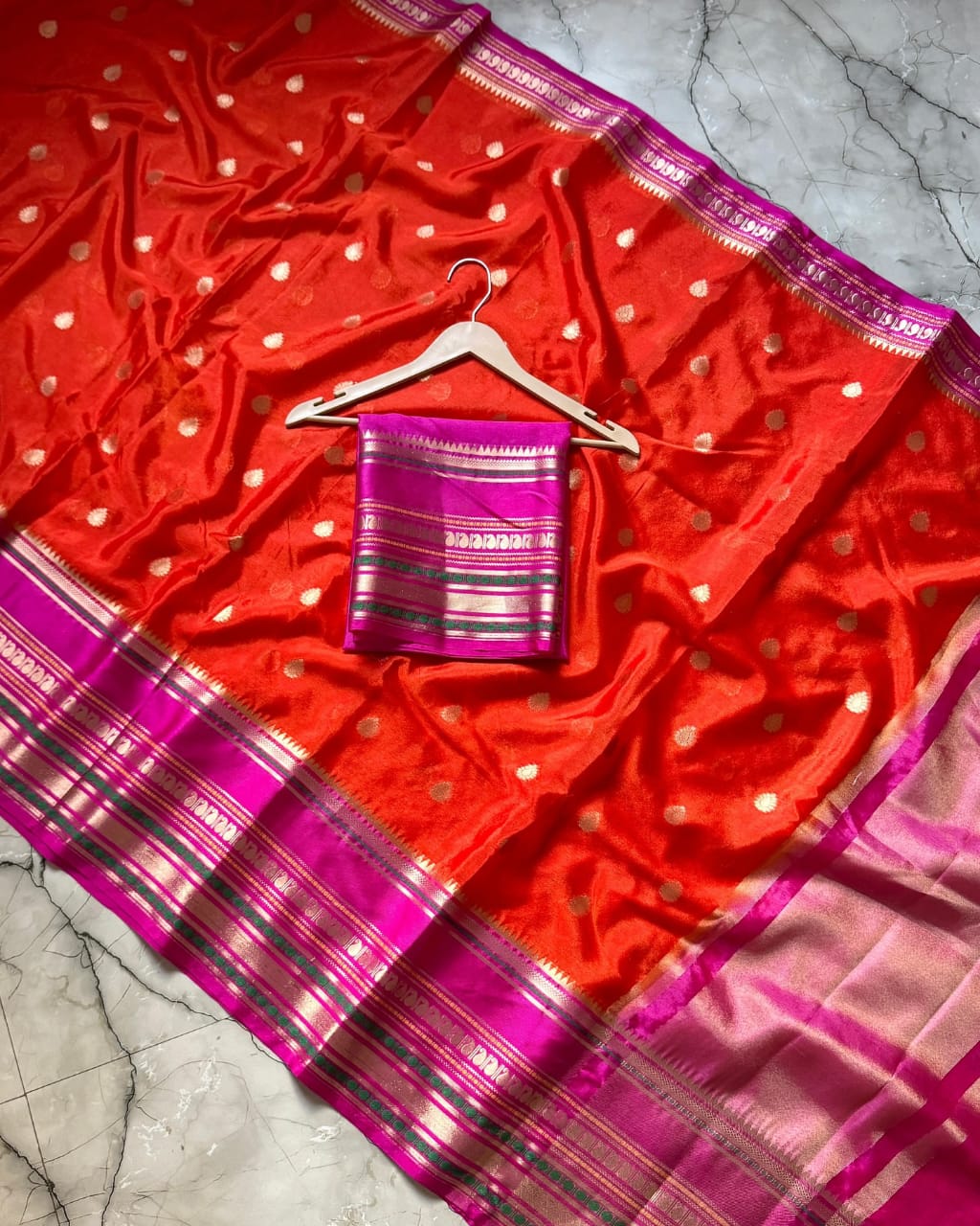 Banarasi warm silk soft saree with zari border