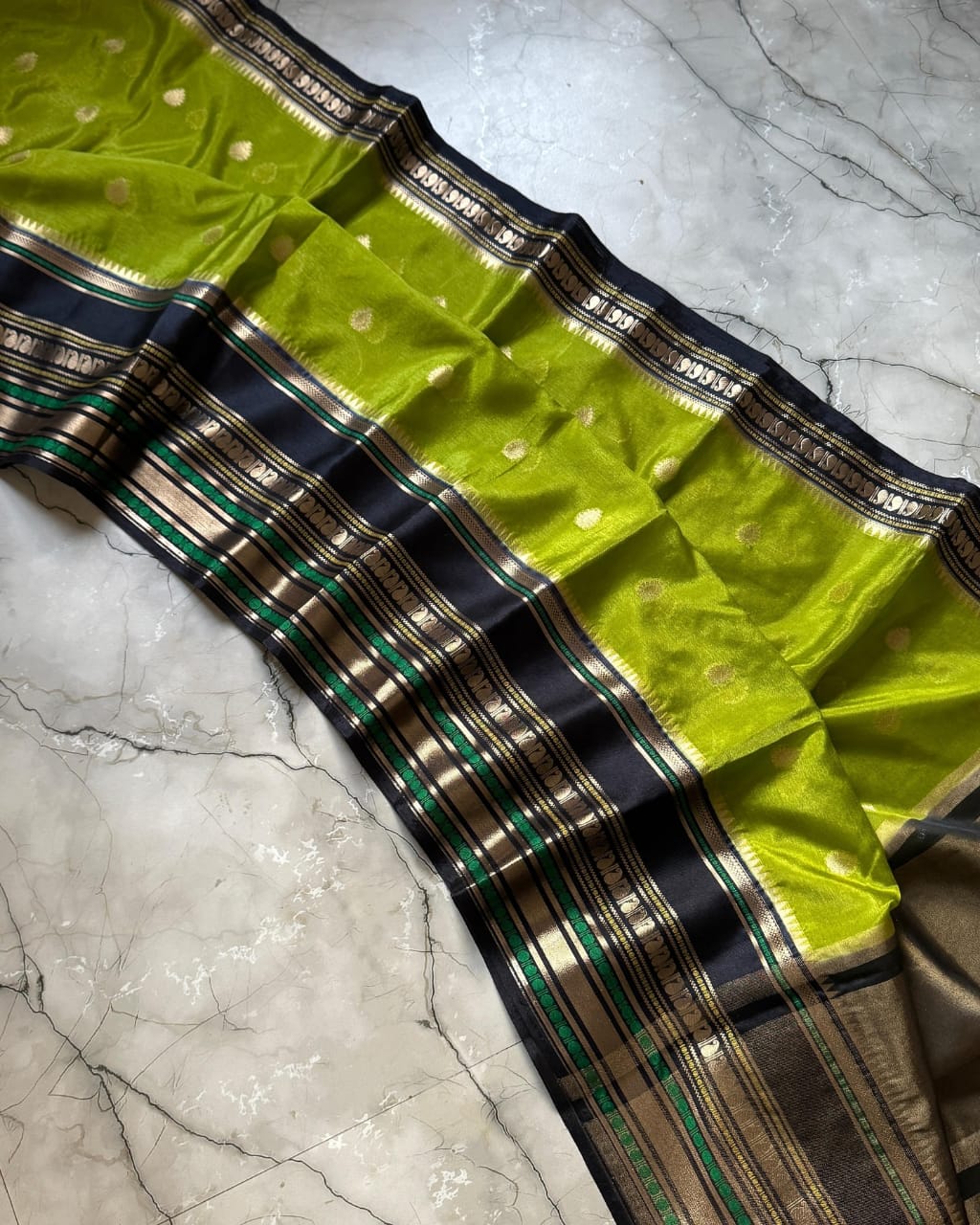 Banarasi warm silk soft saree with zari border