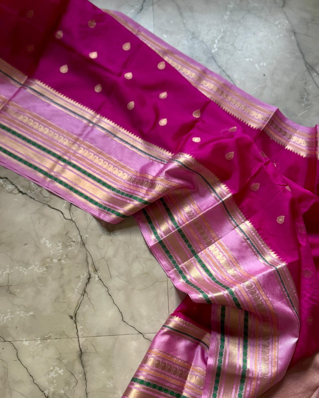 Banarasi warm silk soft saree with zari border