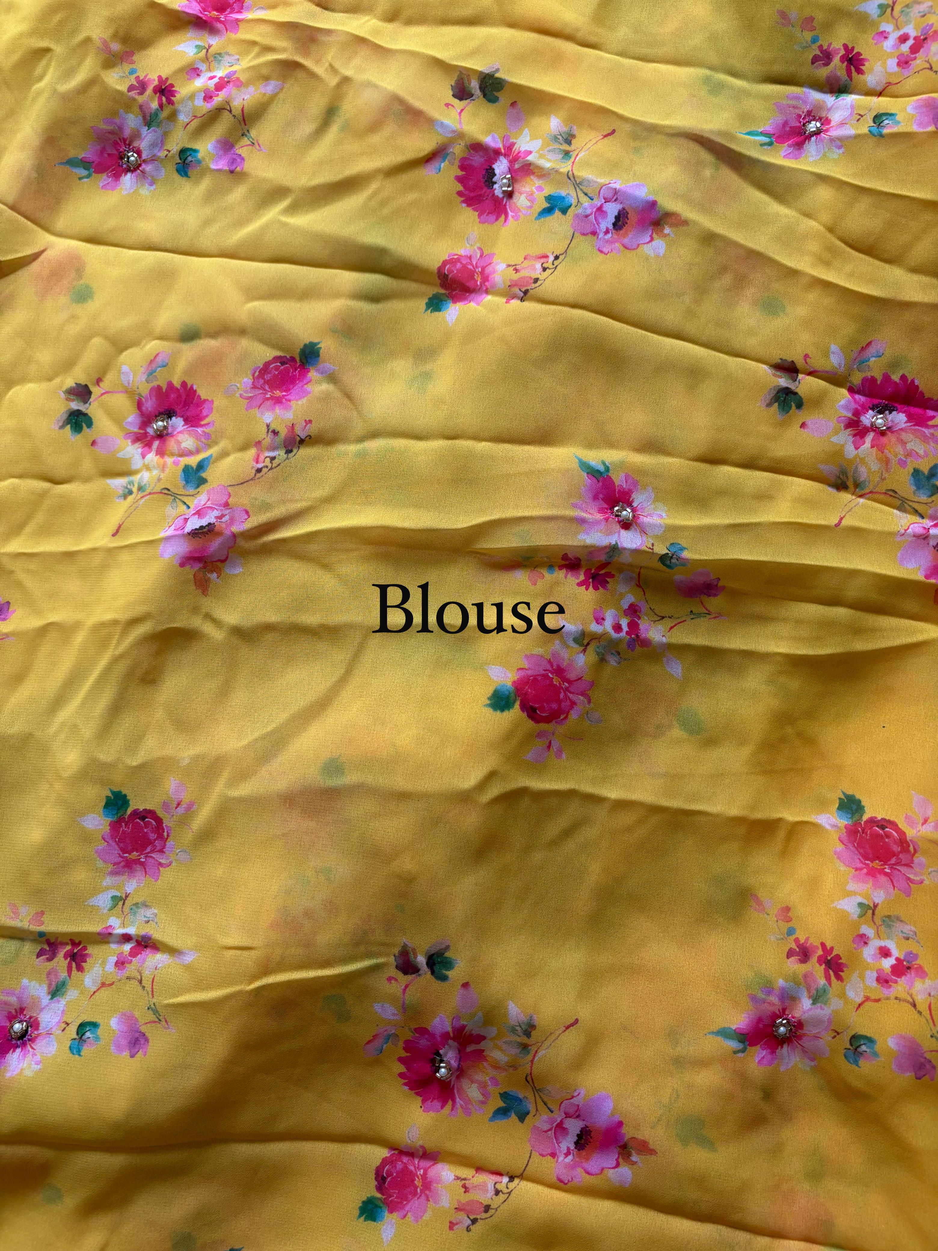 pure soft georgette saree