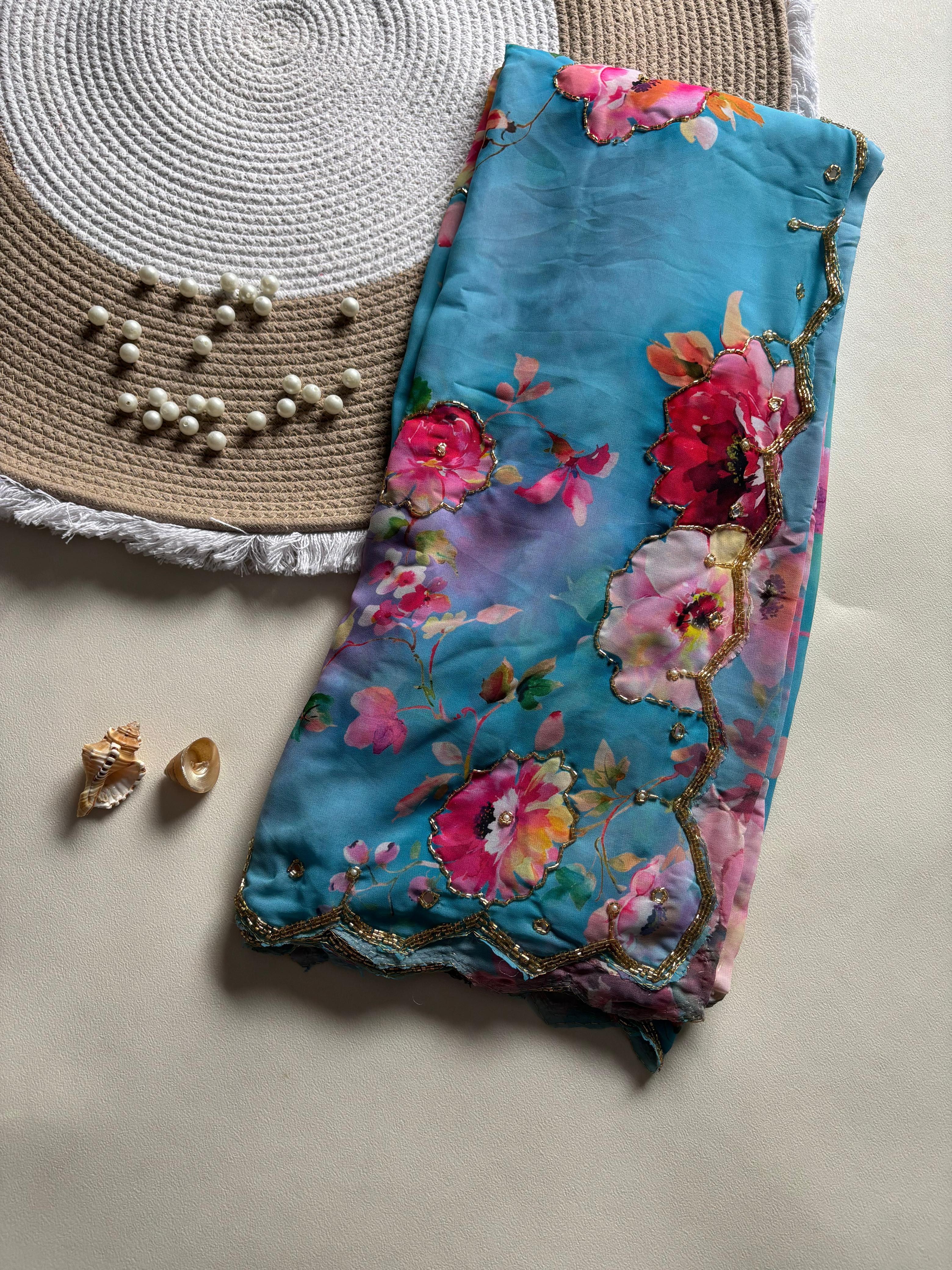 pure soft georgette saree