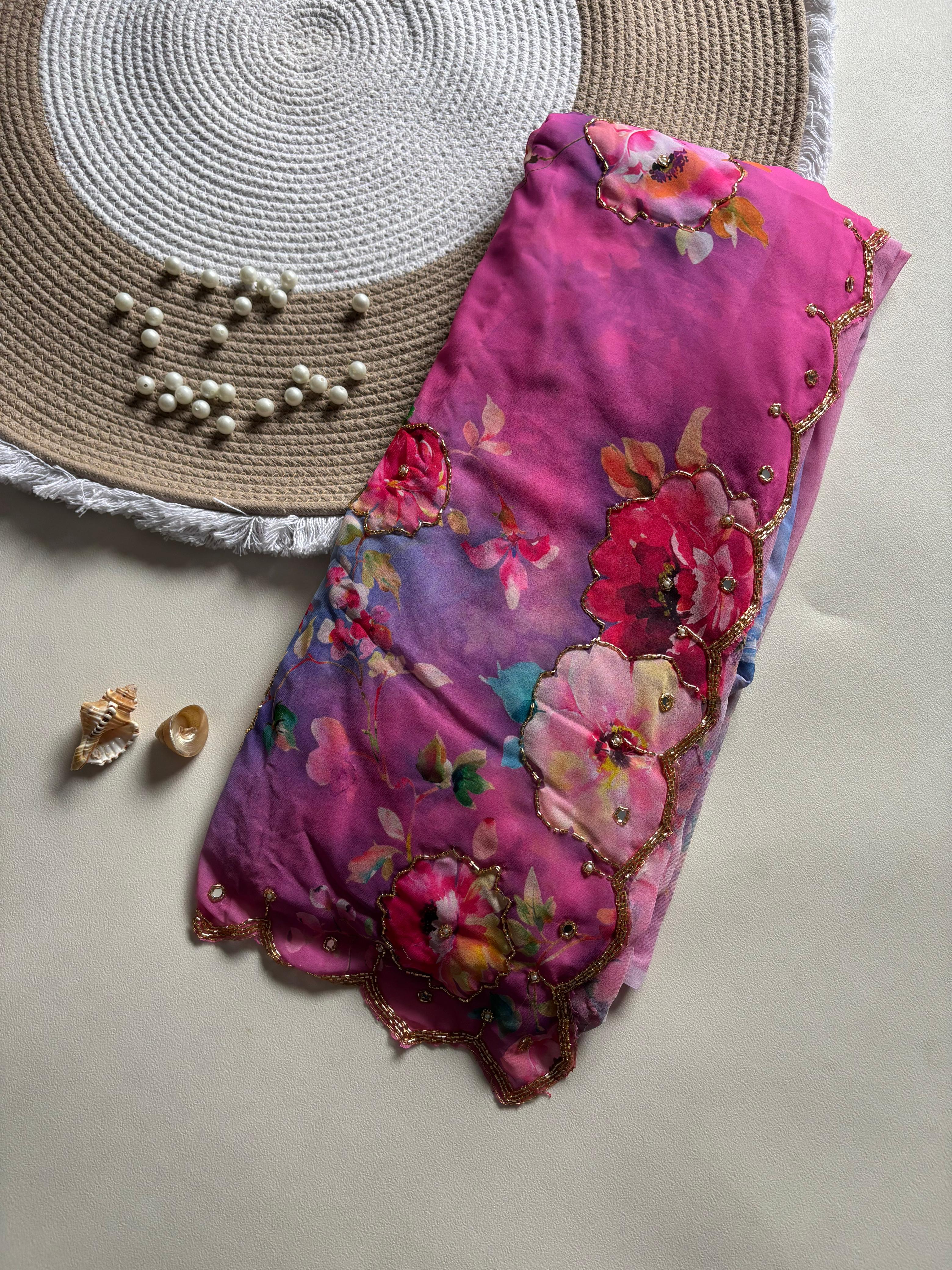 pure soft georgette saree