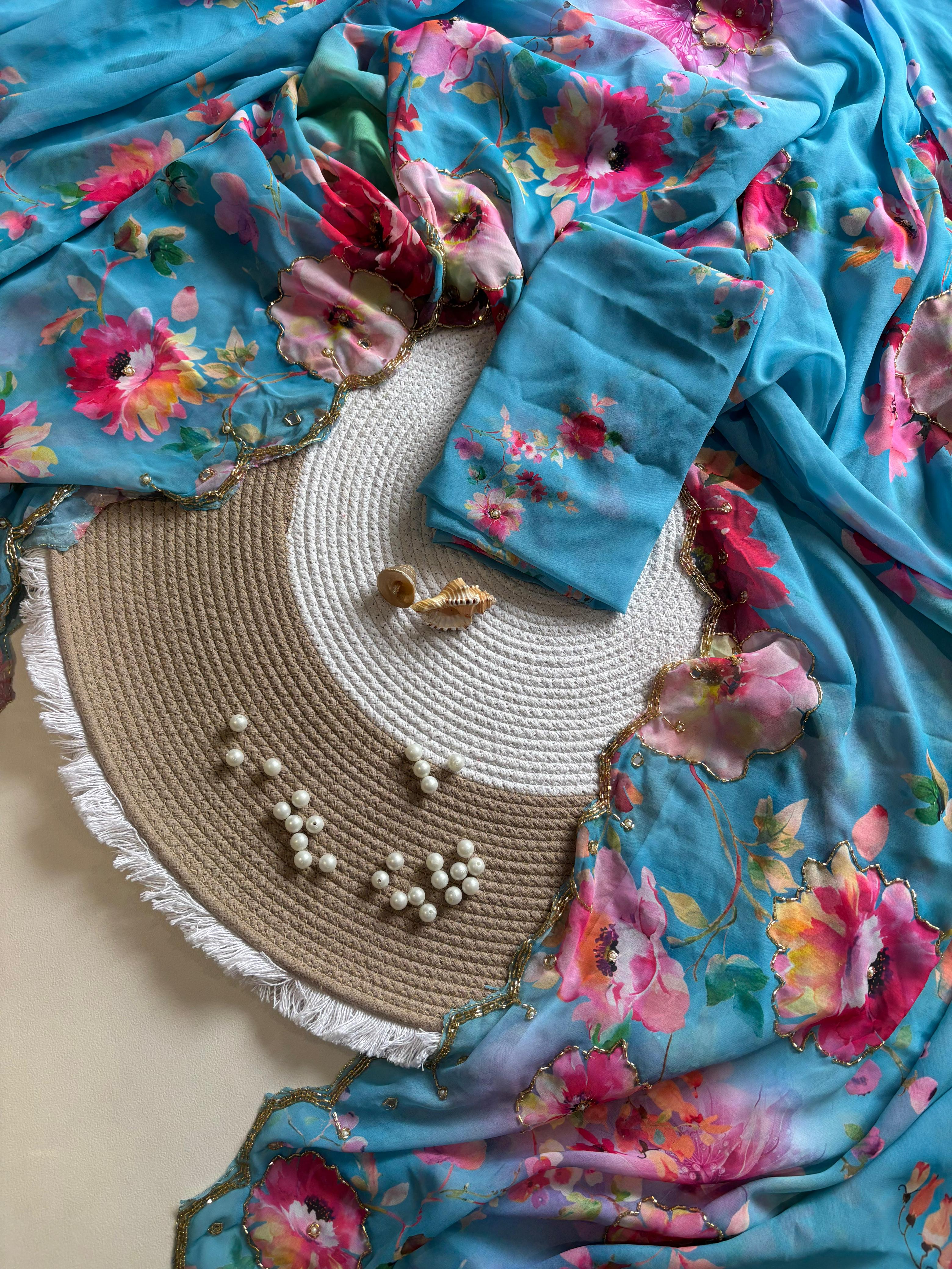 pure soft georgette saree