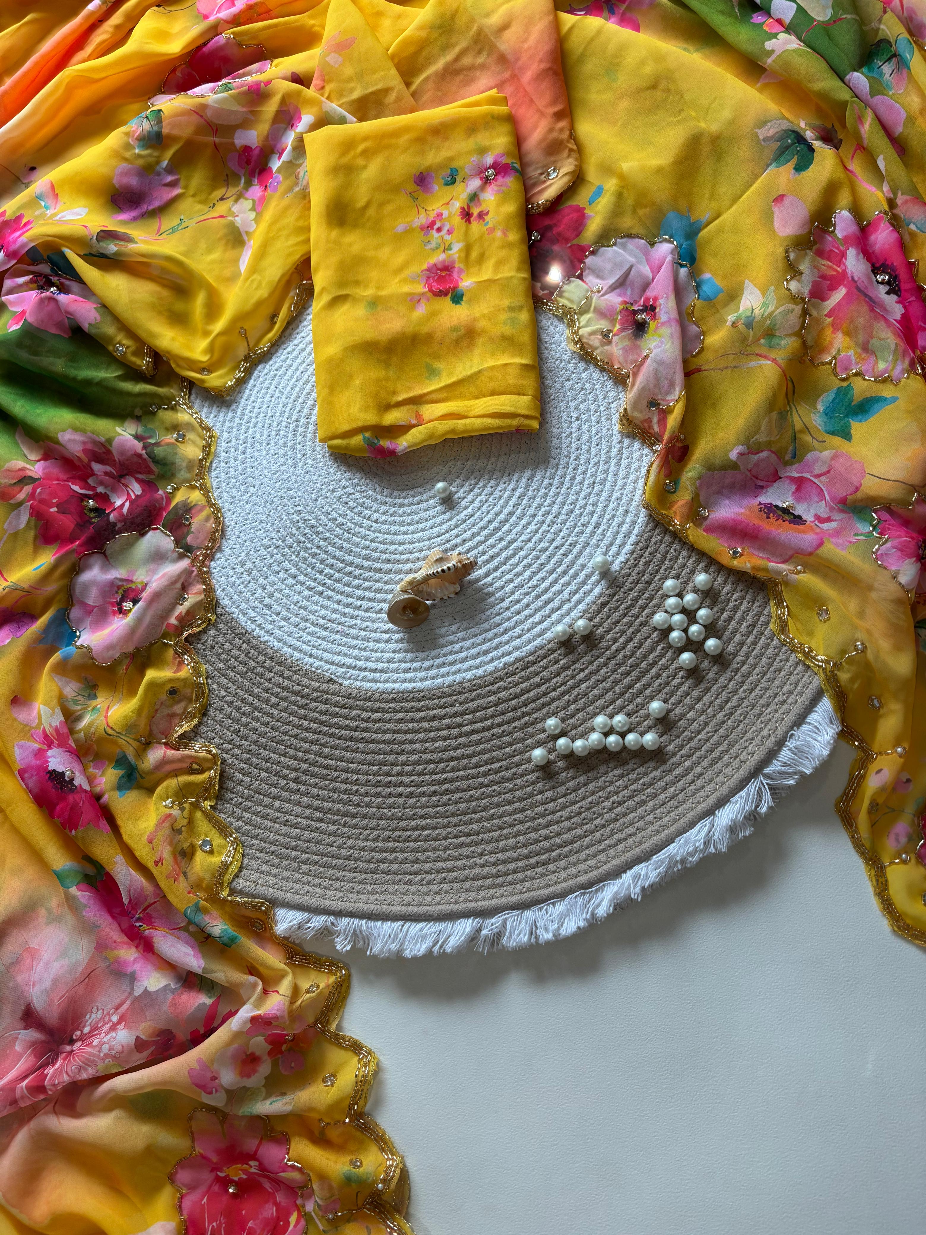 pure soft georgette saree