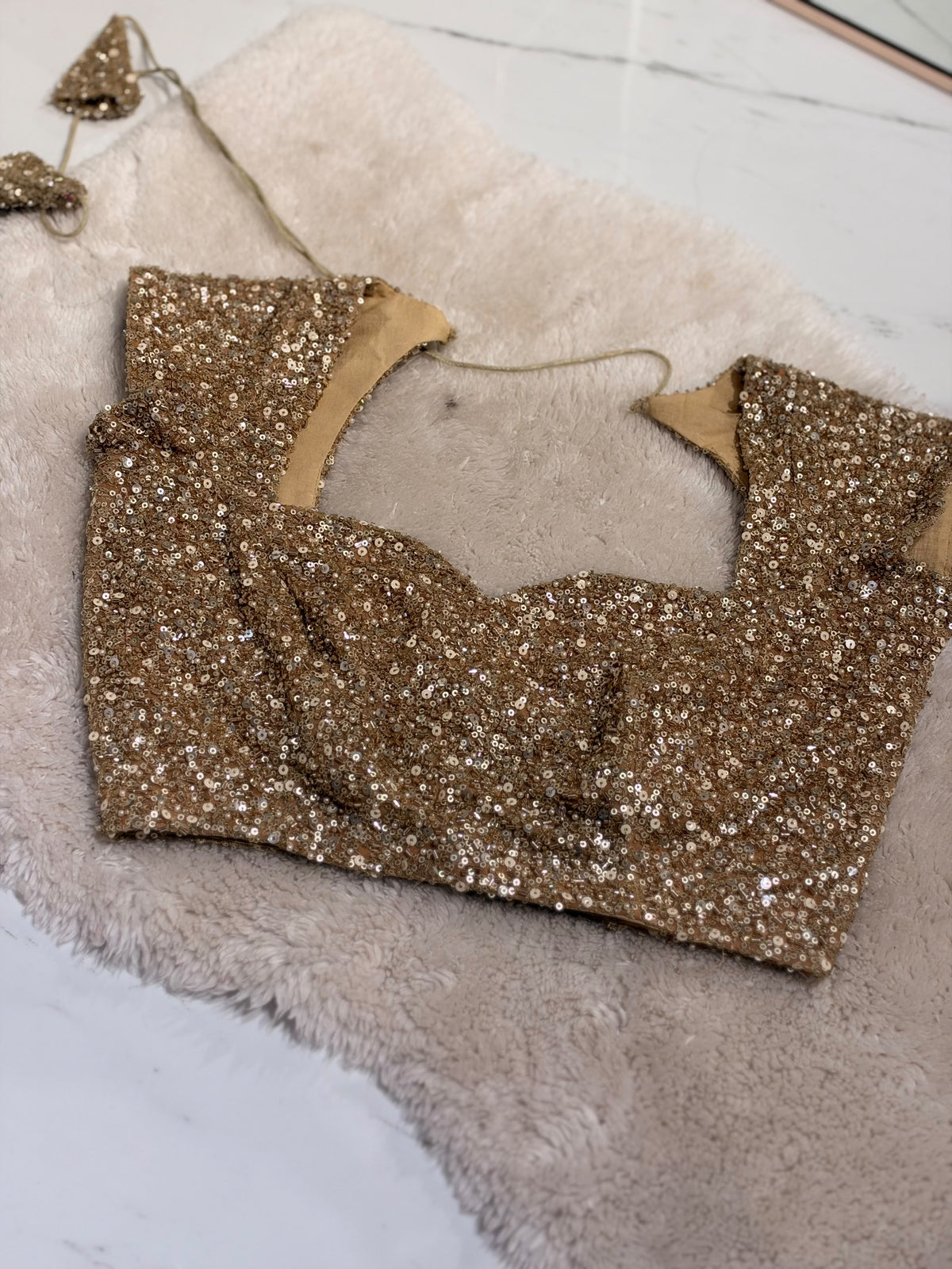 Gold sticthed work blouse